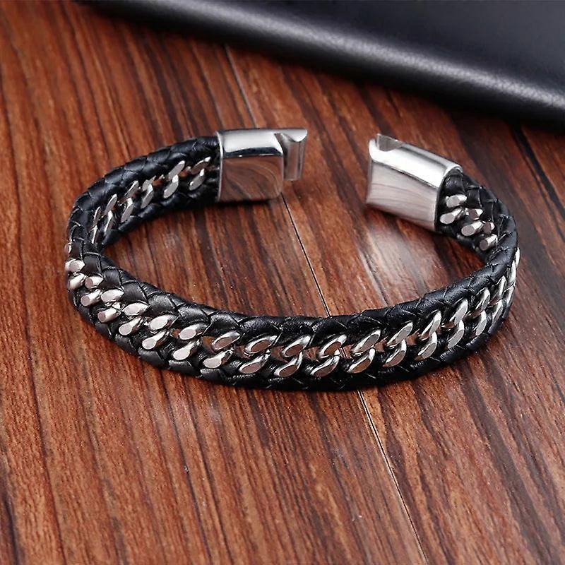 Leather Bracelet Infinity Shape Mens Bracelets