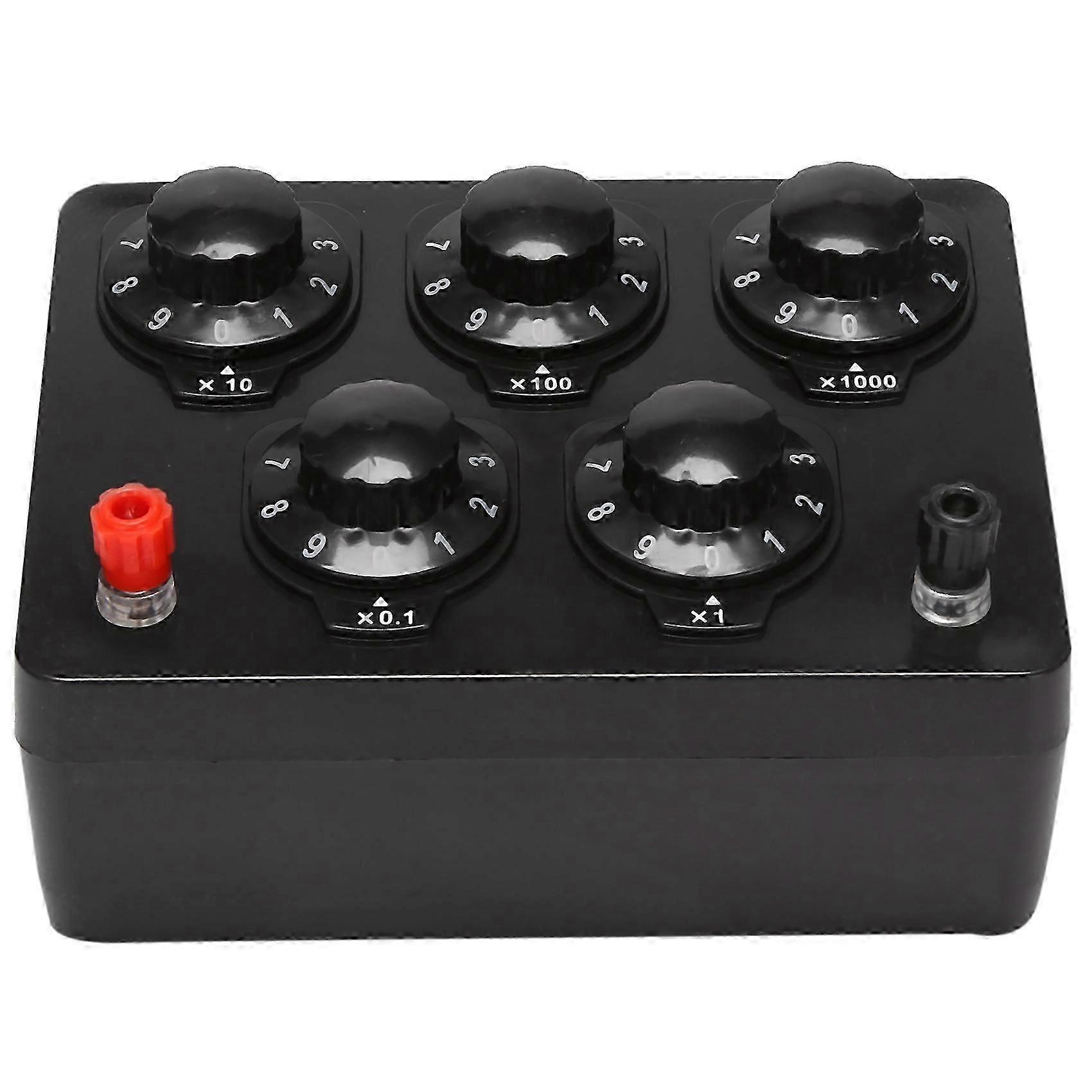 Black Resistance Box Iron Variable Decade Resistor Resistance Box 0-9999.9 Ohm 165X125X60Mm forPhys
