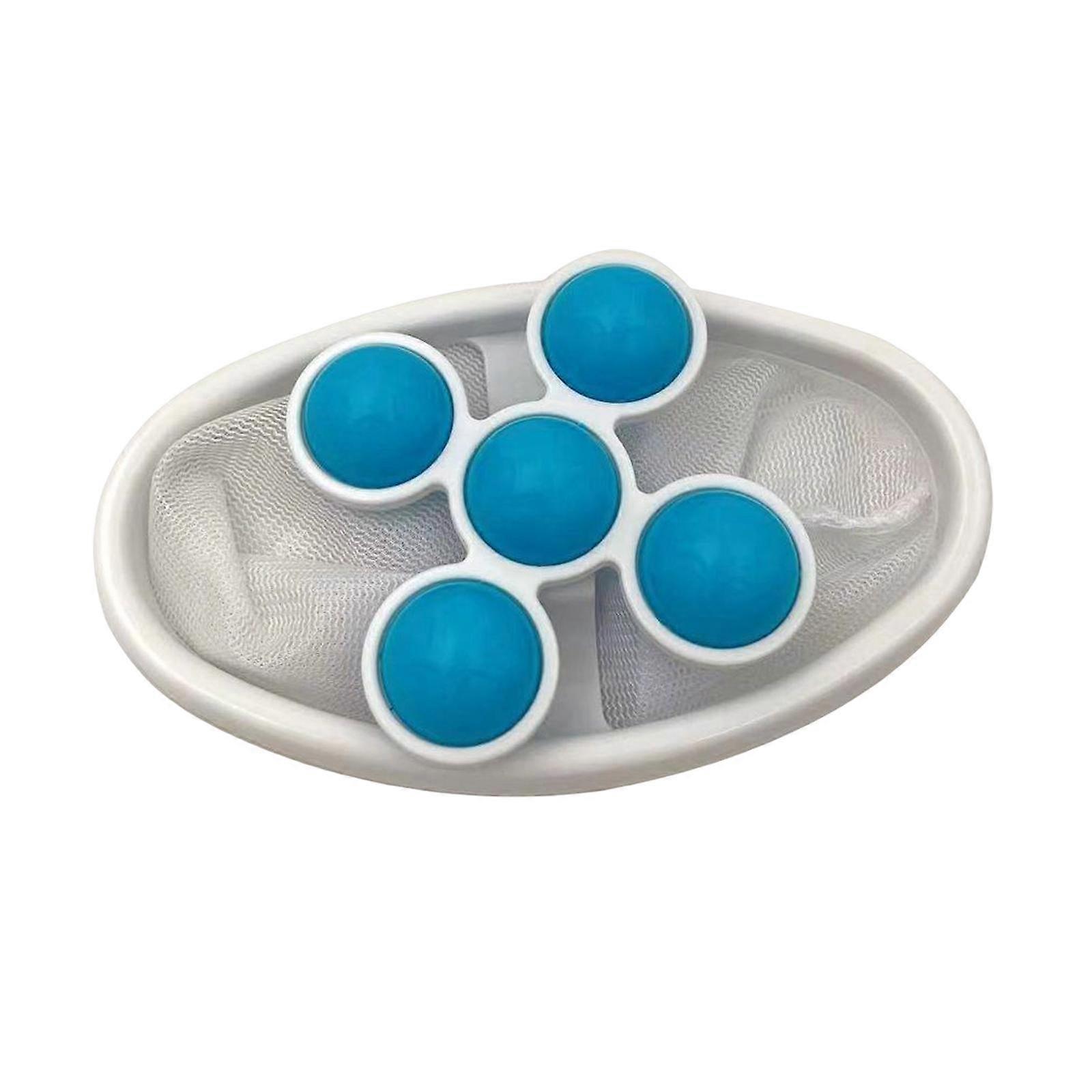 Pochette de lavage réutilisable Sac en maille de nettoyage Bleu