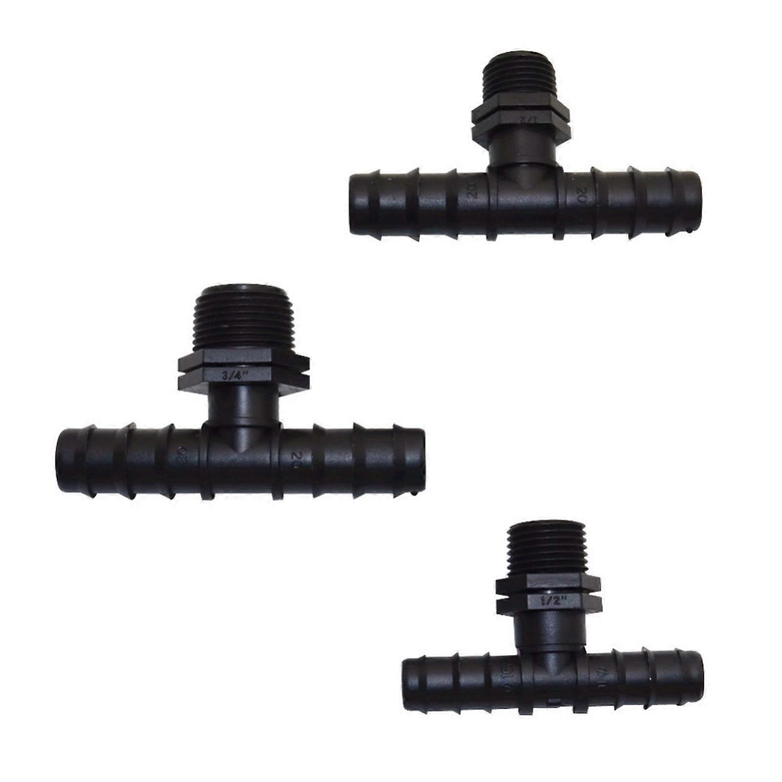 Spray Water Connection 10 Pcs DN16,DN20 Water Pipe Garden Hose Barbed Tee Connectors