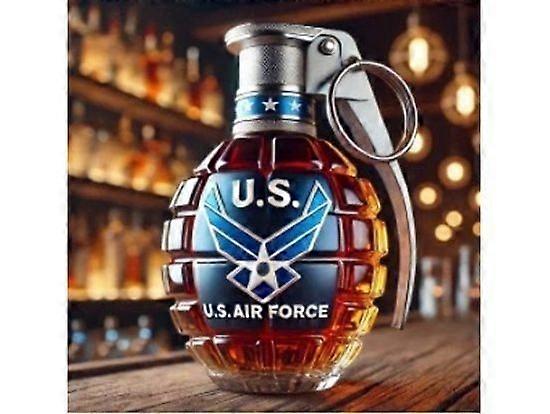 Military Hand Grenade Whiskey Bottle 2025 Engraved Hand-Grenade Shape Glass 312ml Leak-Proof & Durable Whiskey Decanter Military Collection Veteran Gi