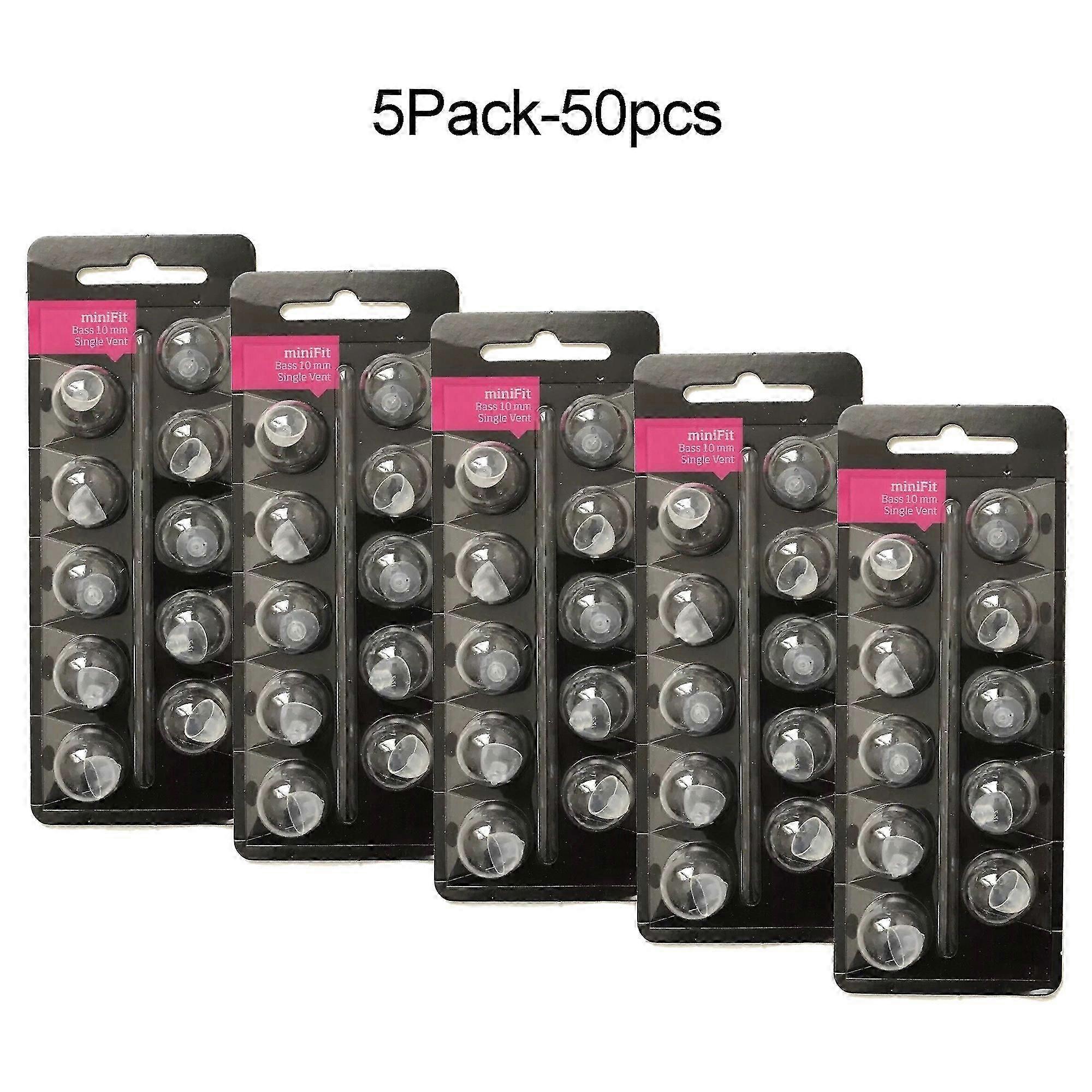 قباب السمع ل Oticon Minifit Bass 10mm فتحة تهوية واحدة 3 حزم (30 قبة) ، قباب عالمية لمستلزمات السمع Oticon