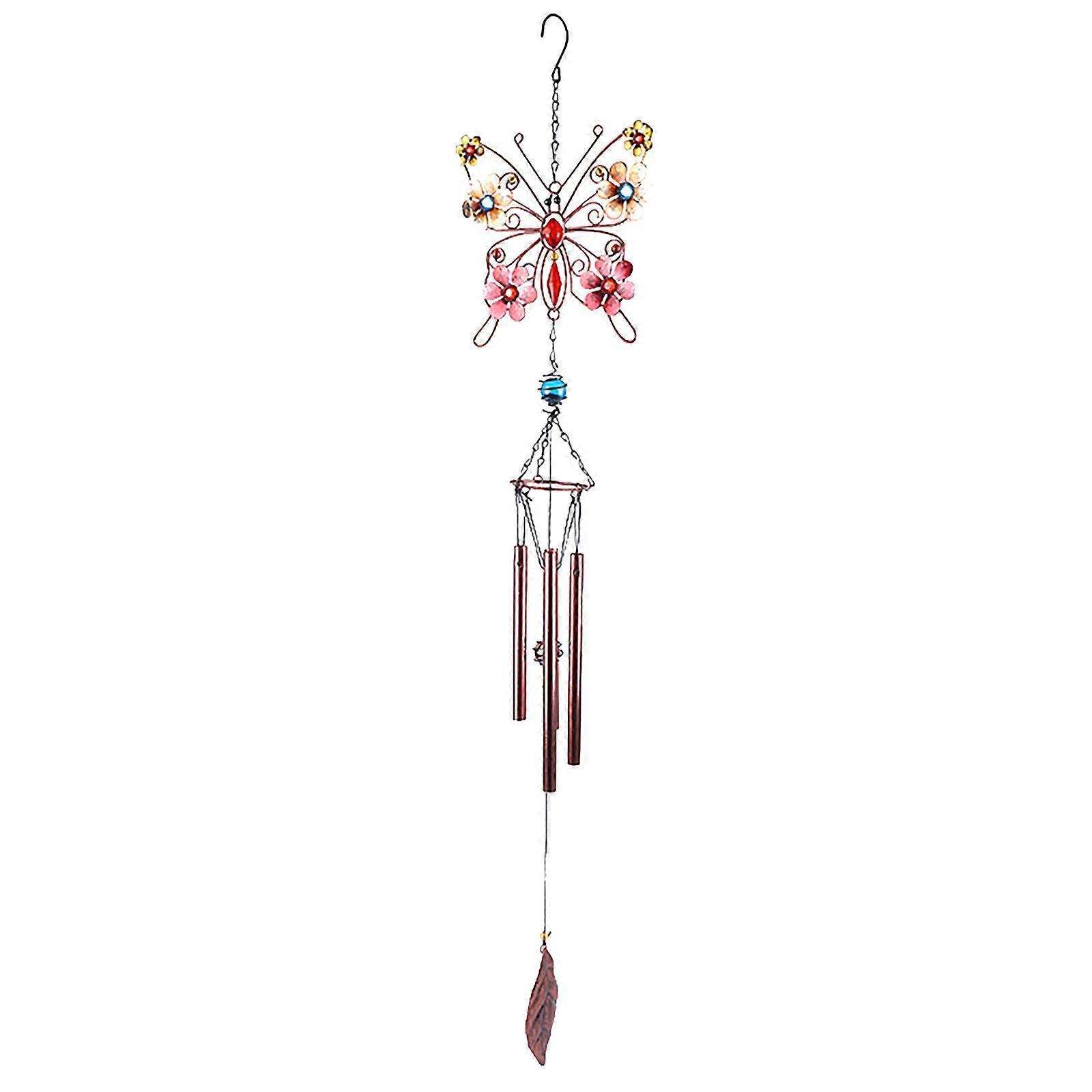 Painted Butterfly Rust-proof Metal Wind Chime Hanging Room Decoration