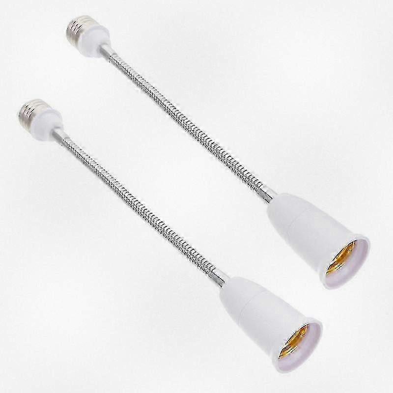Set of 2 Flexible E27 to E27 Light Bulb Socket Extenders for Convenient Lighting Solutions