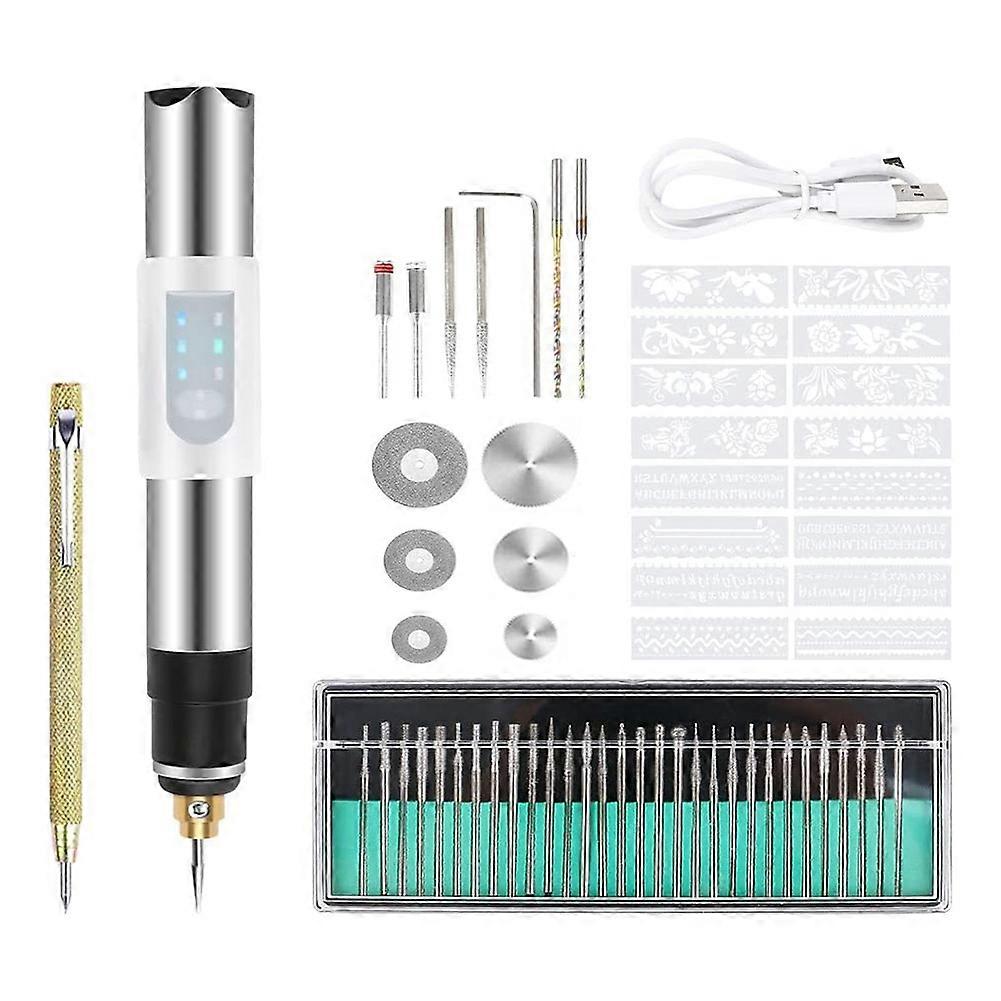 Engraving Pen, Rechargeable Mini Engraver Etching Pen with Engraving