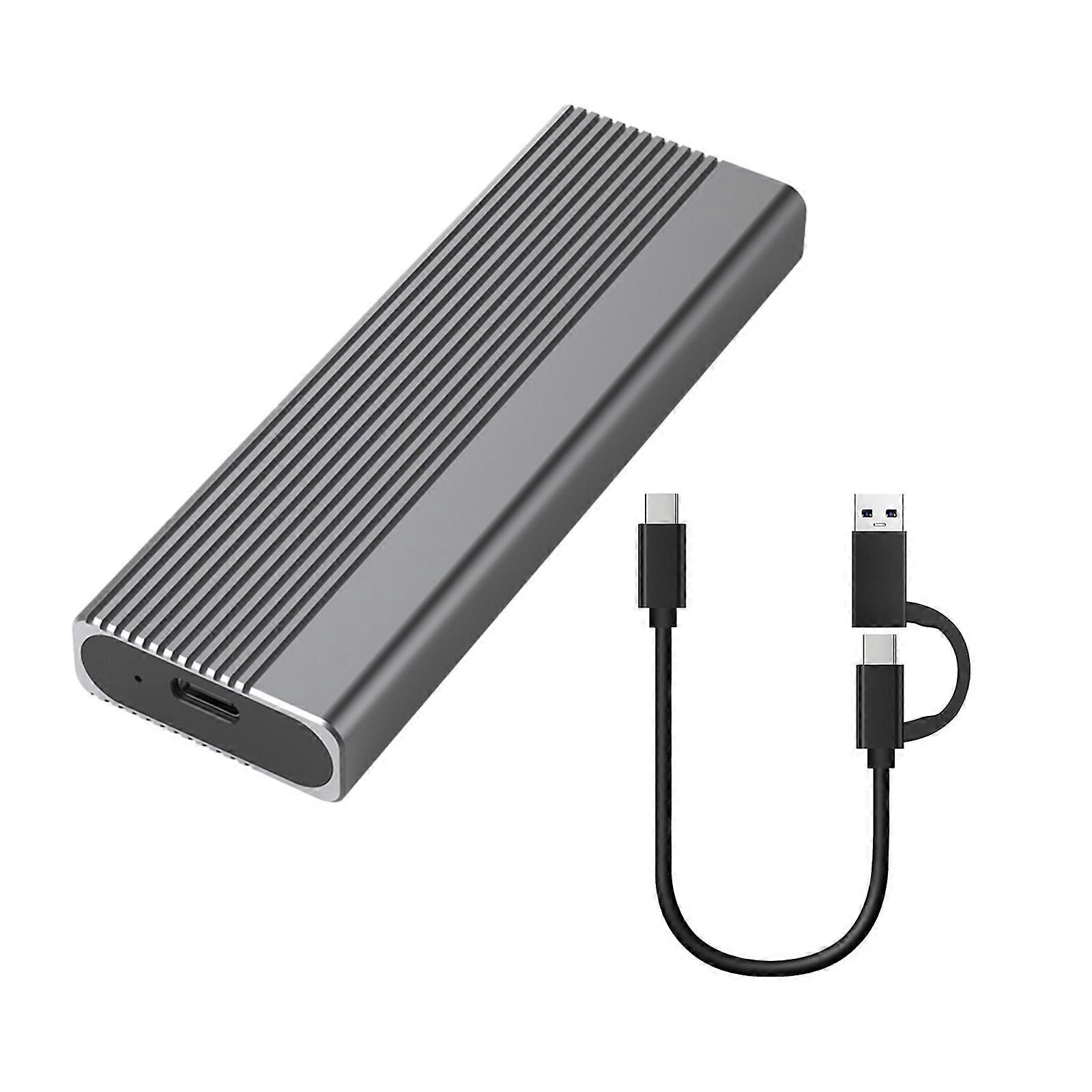 USB 3.1 (10Gbps) SSD Enclosure for NVMe & SATA SSD Case for Solid Drive Disk Case SSD Box DualProtocol Alloy