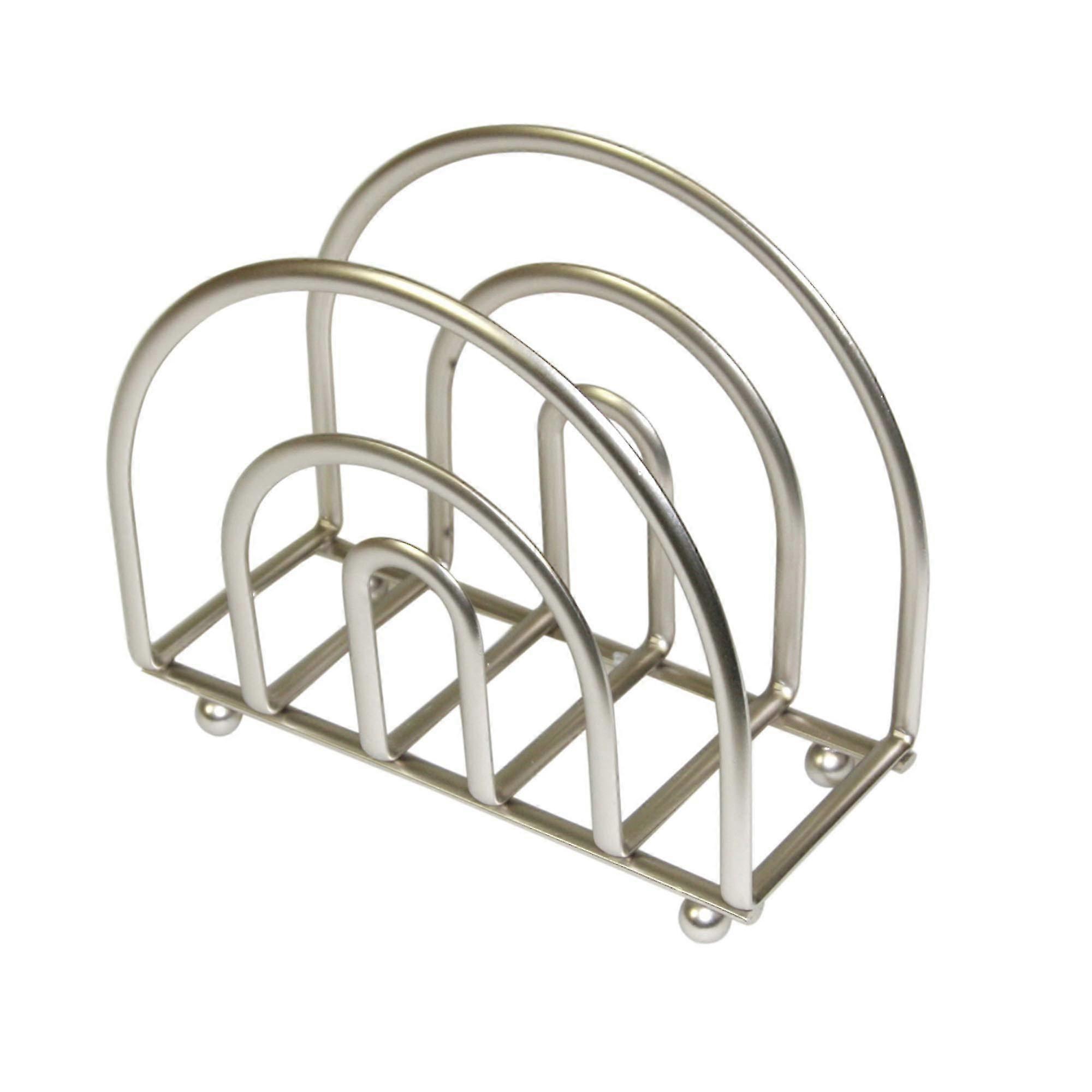 Porta-guardanapos de níquel acetinado 5,5 x 2,75 x 4,5 polegadas