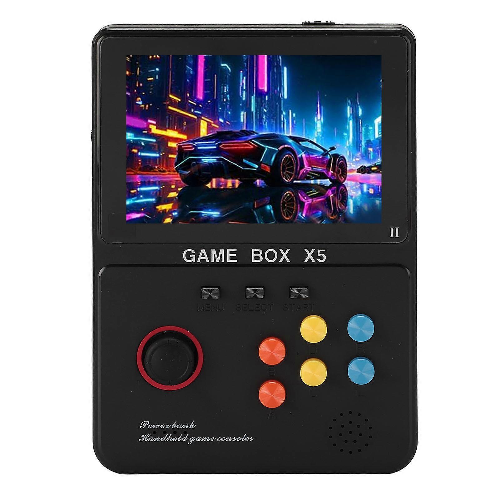 Handheld Game Console Open Source System Over 10000 Games 4.0 Inch IPS Screen Portable Video Gaming Emulator Black 