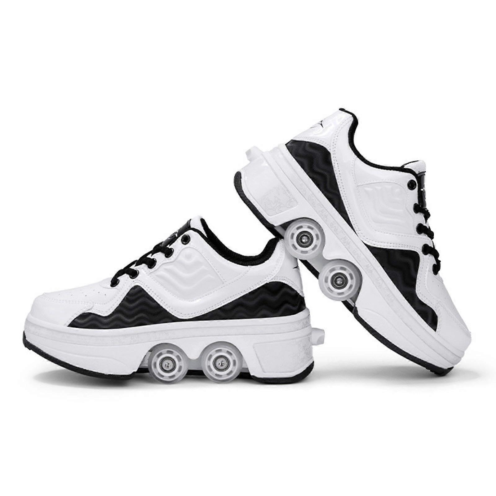 Roller Skate Shoes With Wheels, Adjustable Inline Skates For Women Size 35, Skateboard Shoes