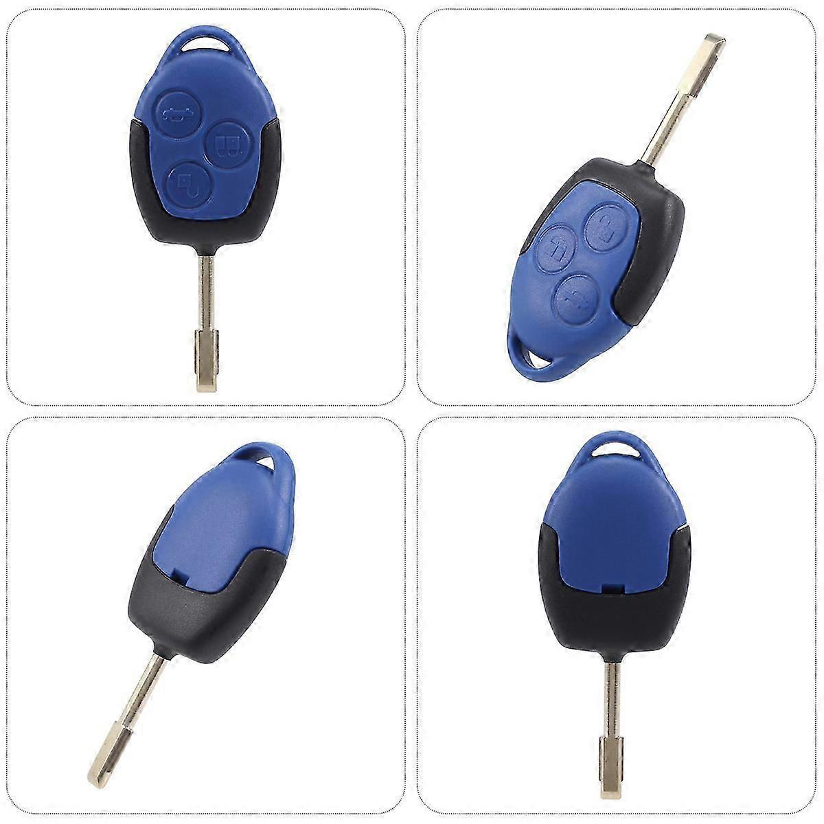 3 button key remote control body & keys for ford transit blue