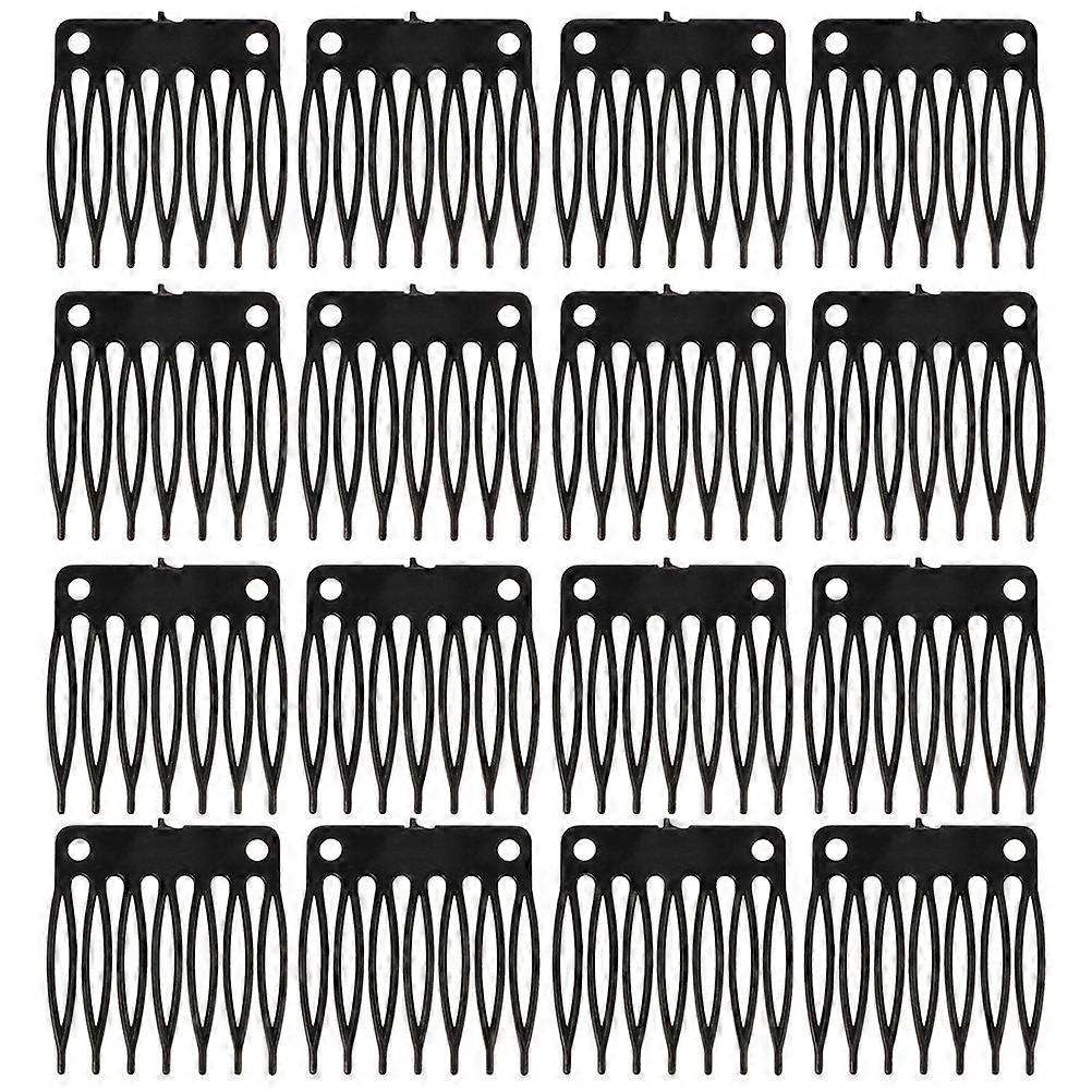 100pcs Wig Accessories Including Net Clip and Plastic Fixing Tools Black