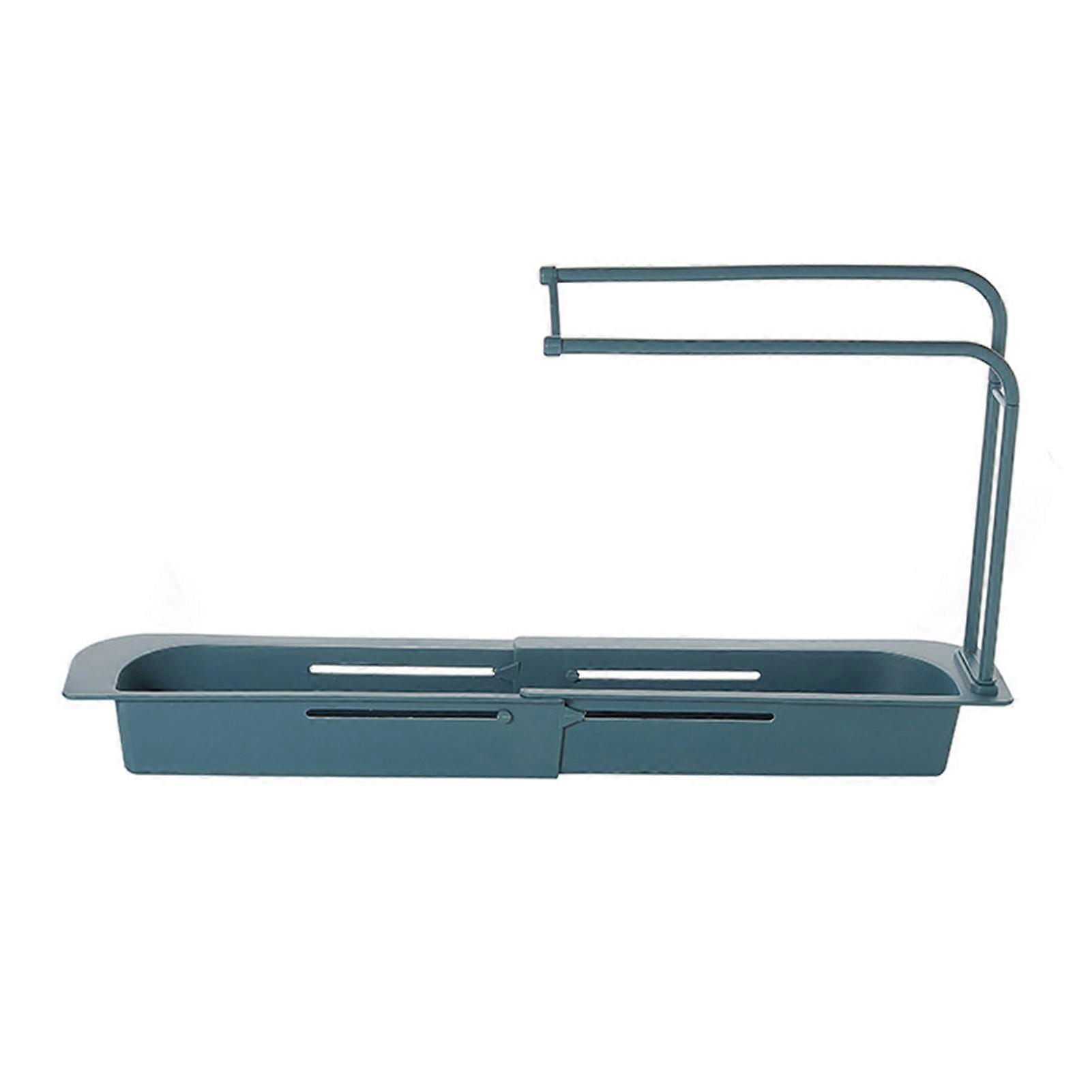 Expandable Double Layer Sink Faucet Drain Rack, 0.6lb Plastic