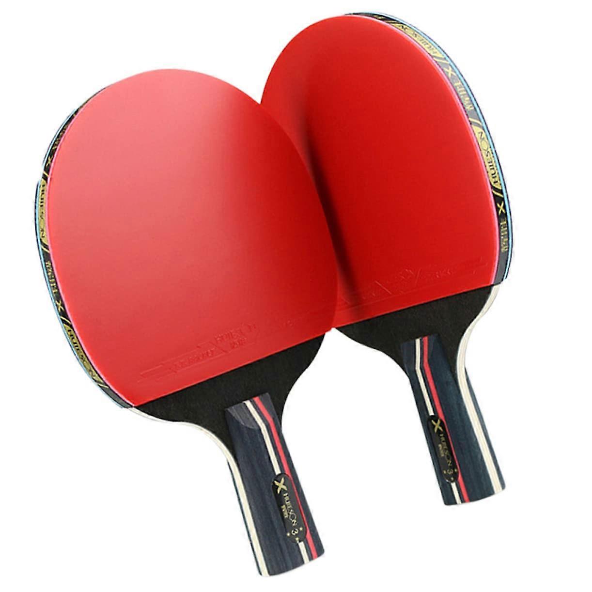 Table Tennis Racket with Non-Slip Grip Three Star Wooden Paddle for Professional Ping Pong Play