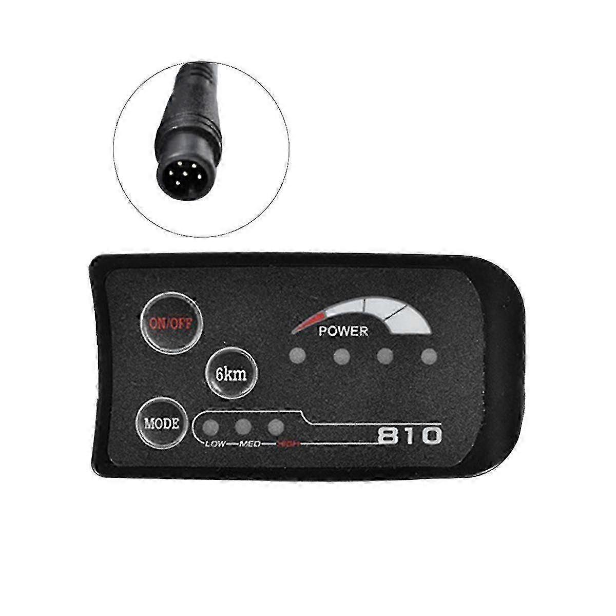6pin 48v S810 E-cykel LED-displaymätare Ip65 Uart för elektrisk cykel elektrisk cykelmätare