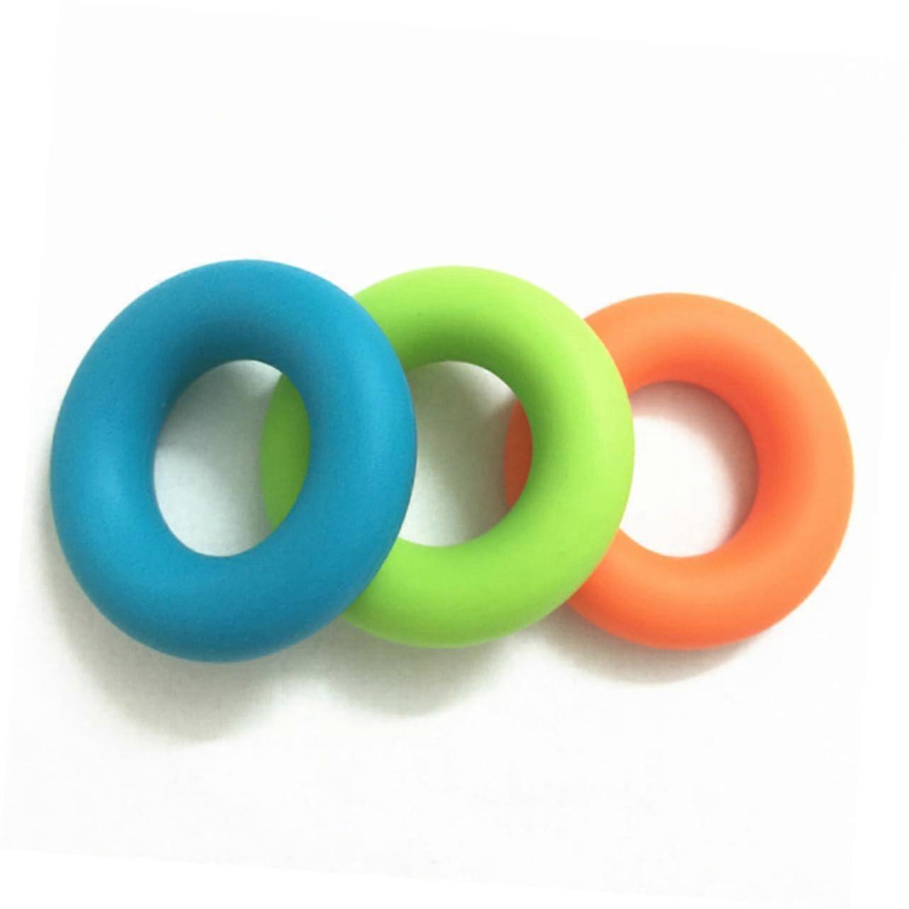 3 pieces finger forearm trainer grip strength trainer with resistance levels green orange for effective hand