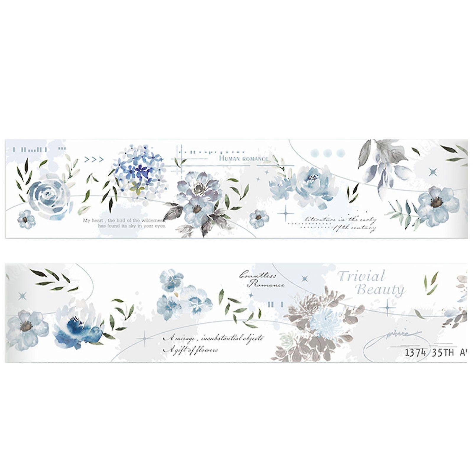 2025 Latest Model  Scrapbook Sticker Roll Decorative Light Ink Flower