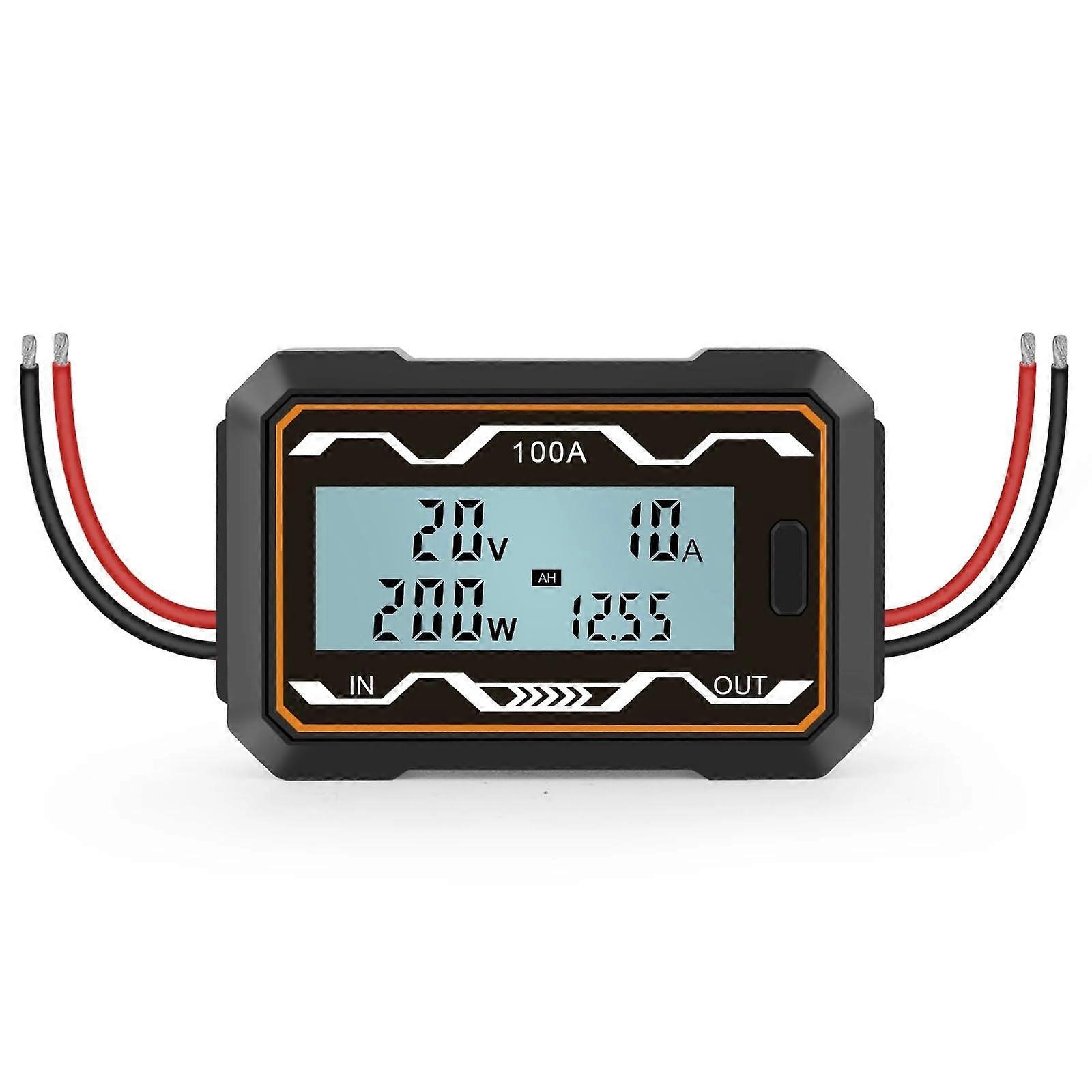 200A RCWattmeter Highprecision power measuring device Electrical analyzer Battery tester Voltage power analyzer Wattmeter Ammeter Tester(100A)
