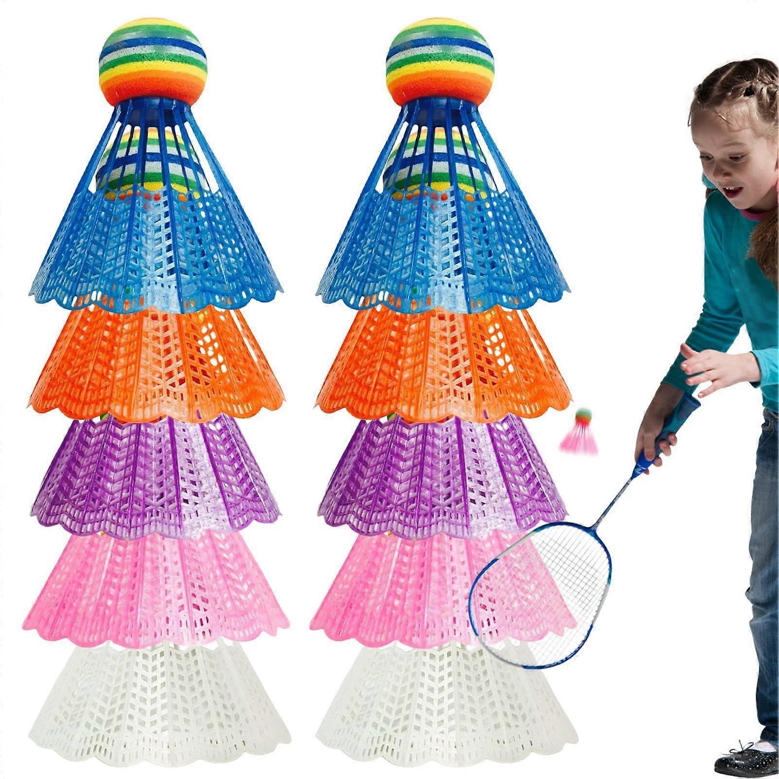 Rainbow head Badminton, Colorful Badminton Kit, Strong racket for sports practice