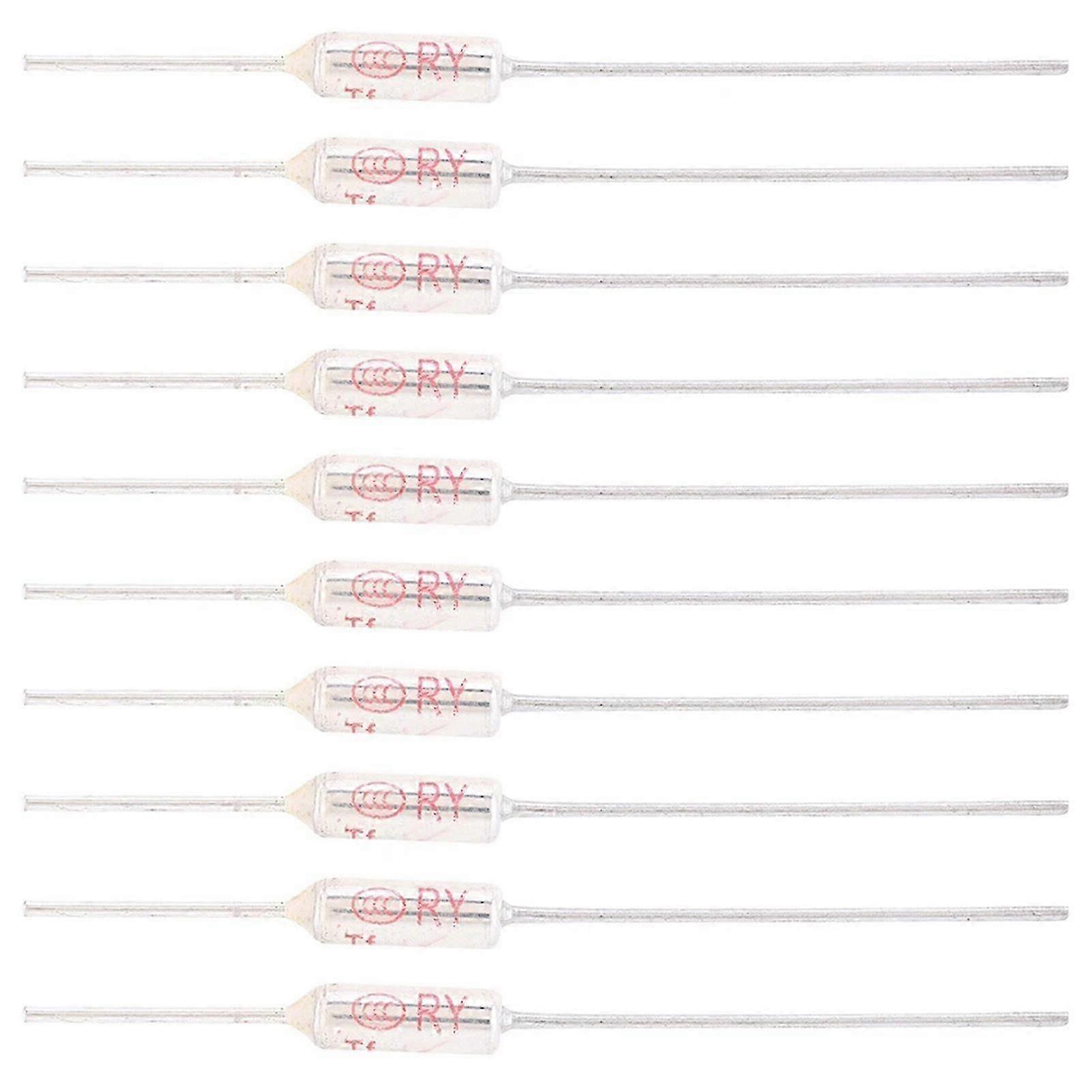 10pcs 135 10A Thermal Fuses 250V AC10A Temperature Fuses Metal Shell Temperature Fuse Replacement