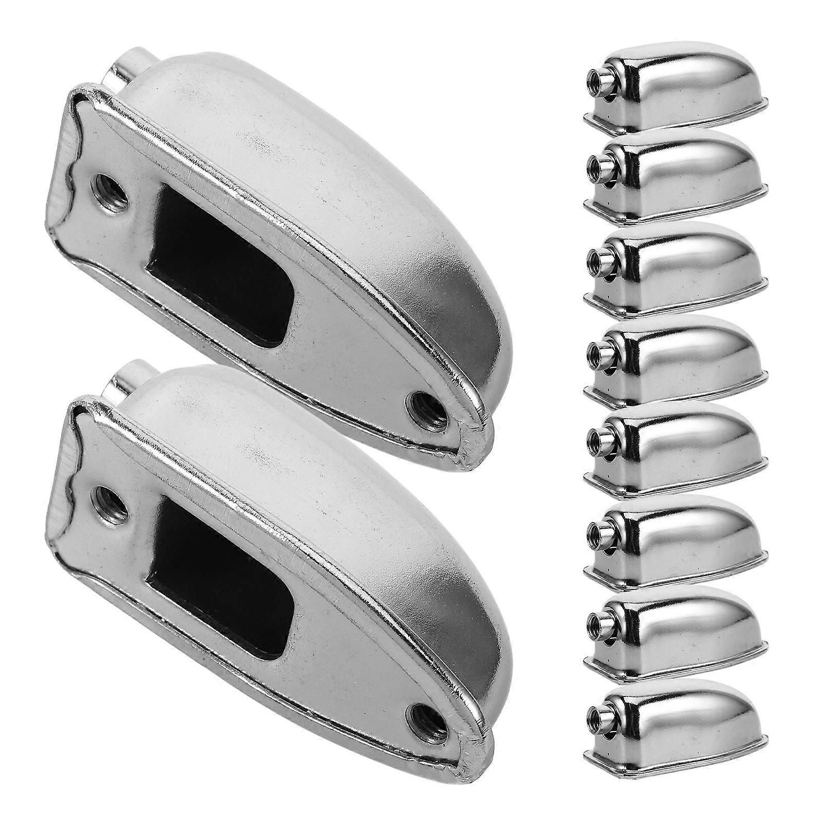 Snare Drum Lugs Multifunctional Design Adjustable Height and Angle Silver Iron For Musicians 10Pcs