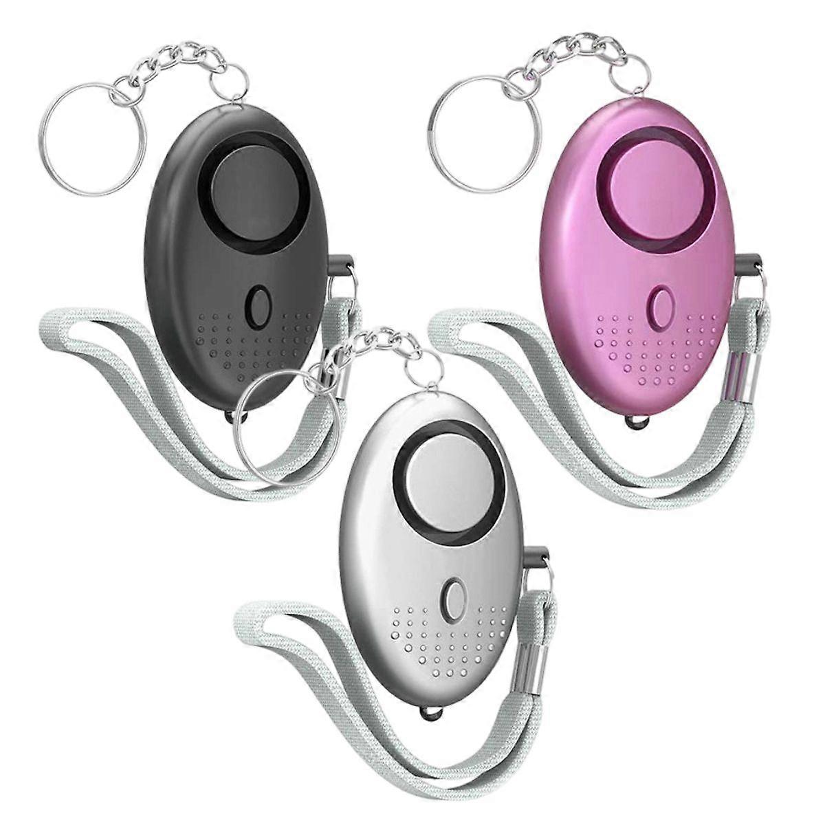 3 Piece Set Personal Alarm 130dB Loud Personal Safety Alarm with Flashlight Emergency Safety Alarm