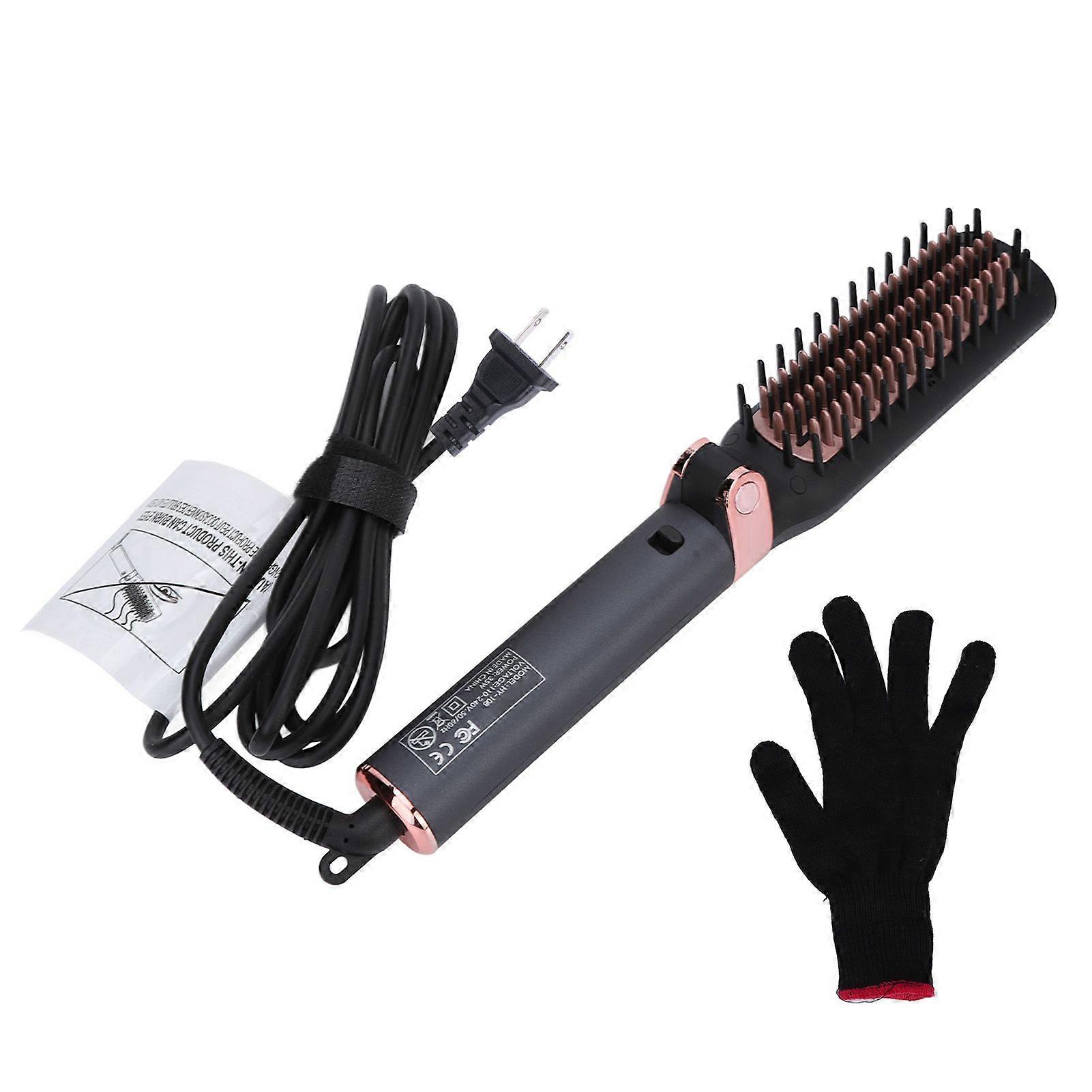 2025 Latest Model Hot Comb Electric Folding Design Ergonomic Handle Curls Stra...