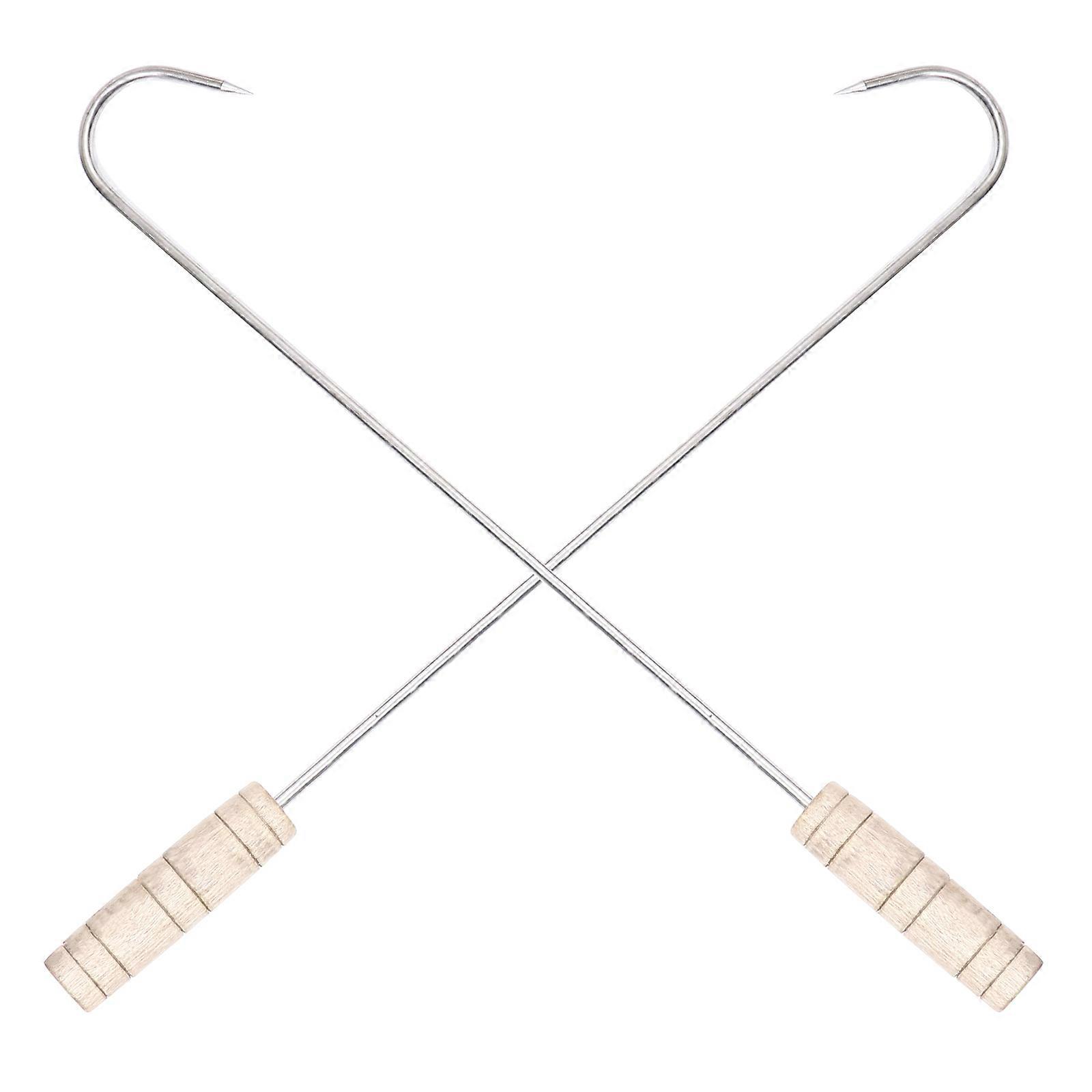Stainless Steel Meat Hooks for Home Use and Easy to Clean 2Pcs Assorted Color