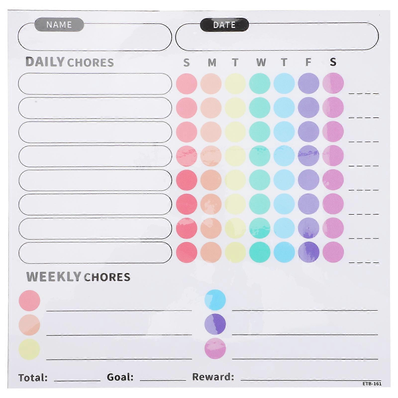 Task List White Board Weekly Schedule Whiteboard Rectangular PVC Home Use 1Set