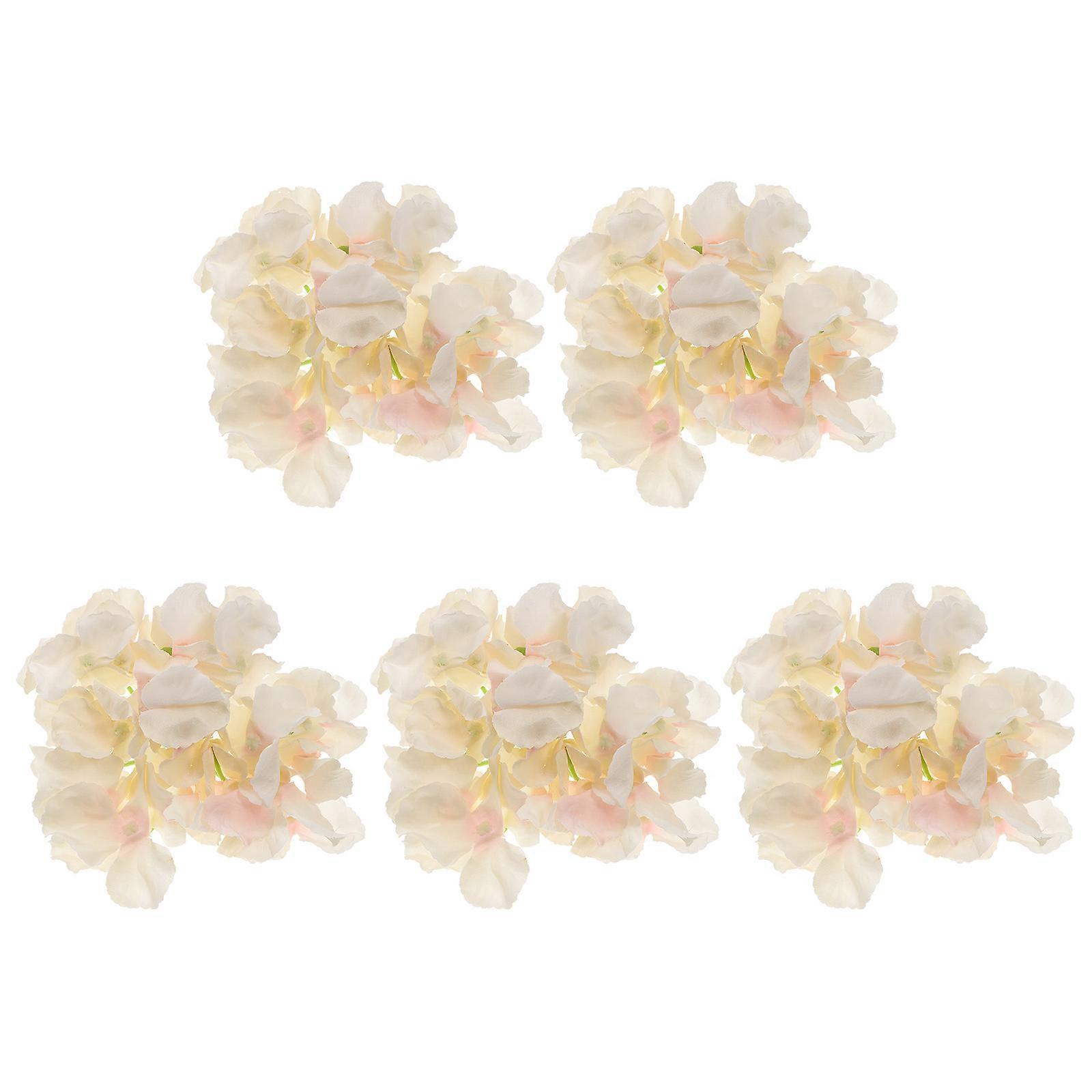 Realistic Hydrangea Flowers Imitation DIY Hydrangea Romantic Style Silk Cloth Artificial Decorative Flower for Party 5Pcs