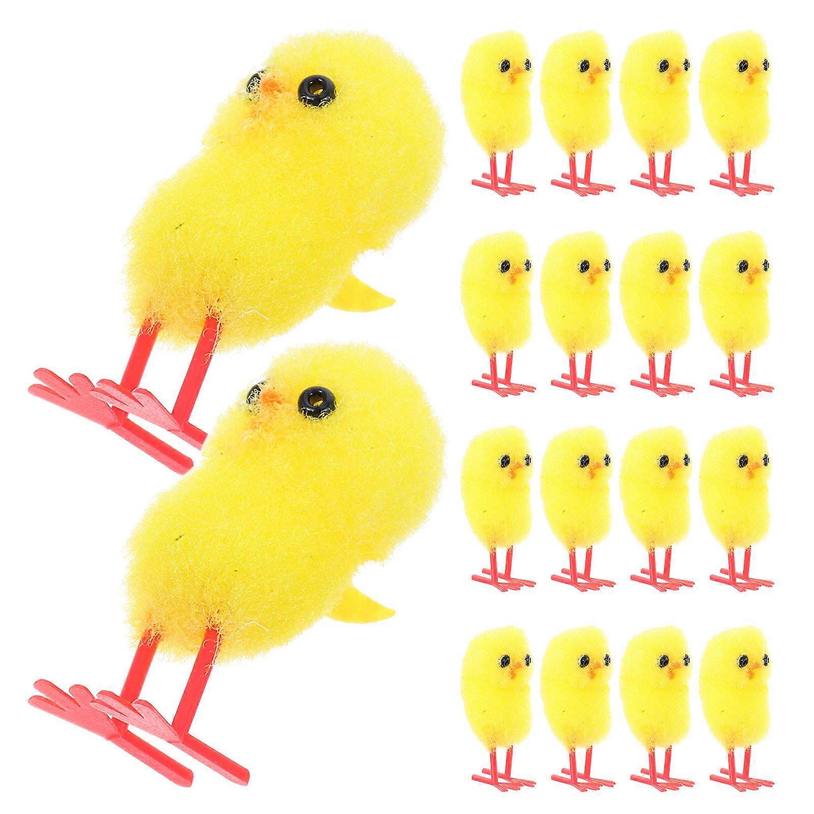 Handmade Easter Chick Plush Decorations for Table Favor 18Pcs