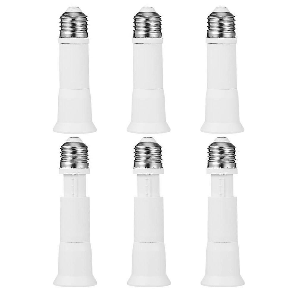 Lamp Socket Converter E27 To E27 Light Socket Adapter Adjustable Length Bulb Extender For Home And Office 6Pcs
