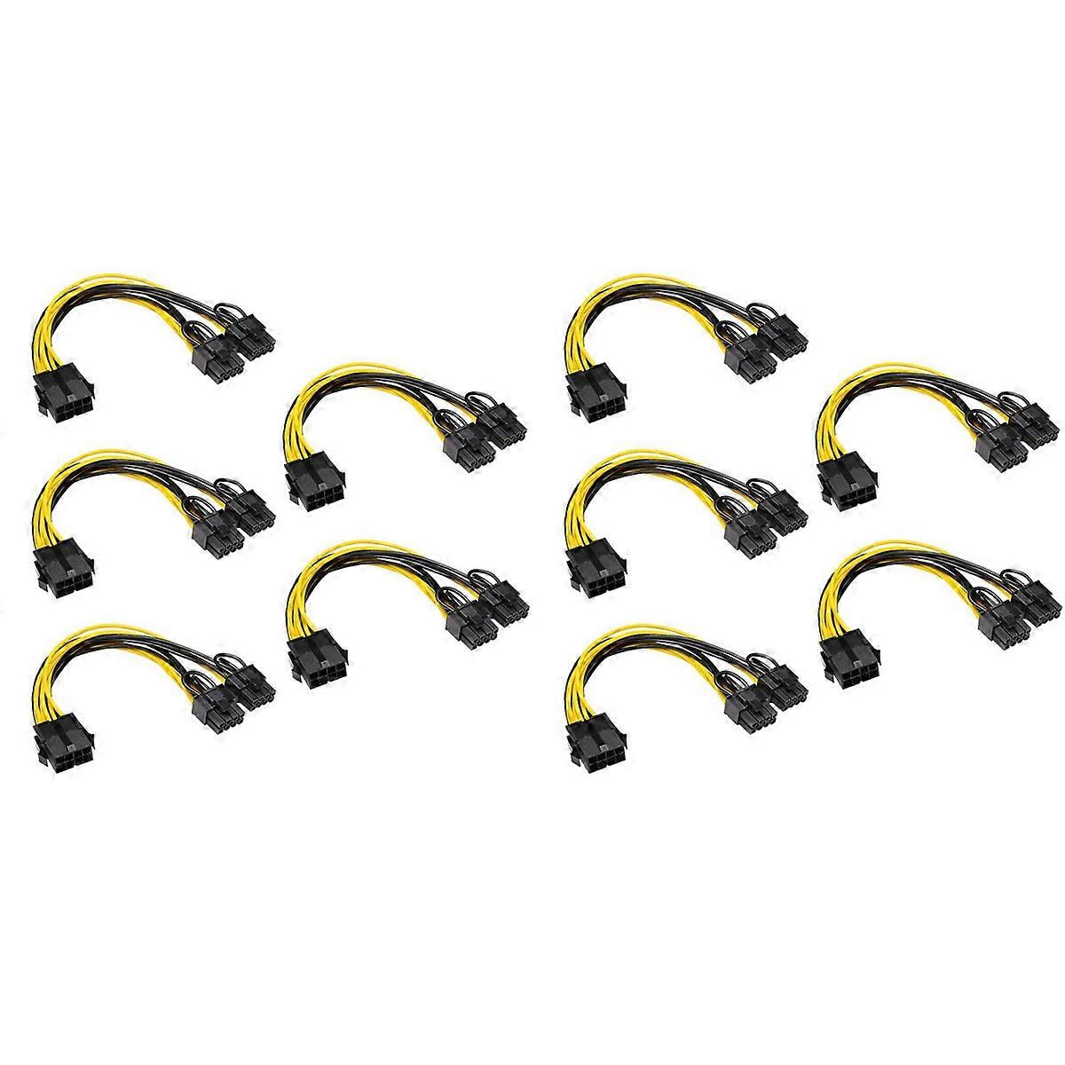5 Pack CPU 8Pin to 2X 8 Pin (6+2) Power Data Cable for Miner