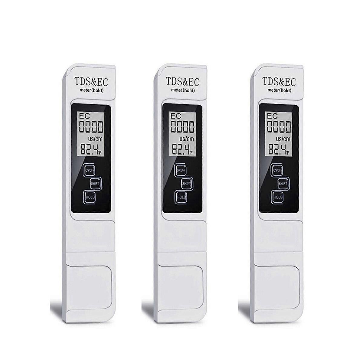 3X TDS EC Meter Digital Water Quality Tester 0-9999 PPM Measurement Range Water Purity Temperature M