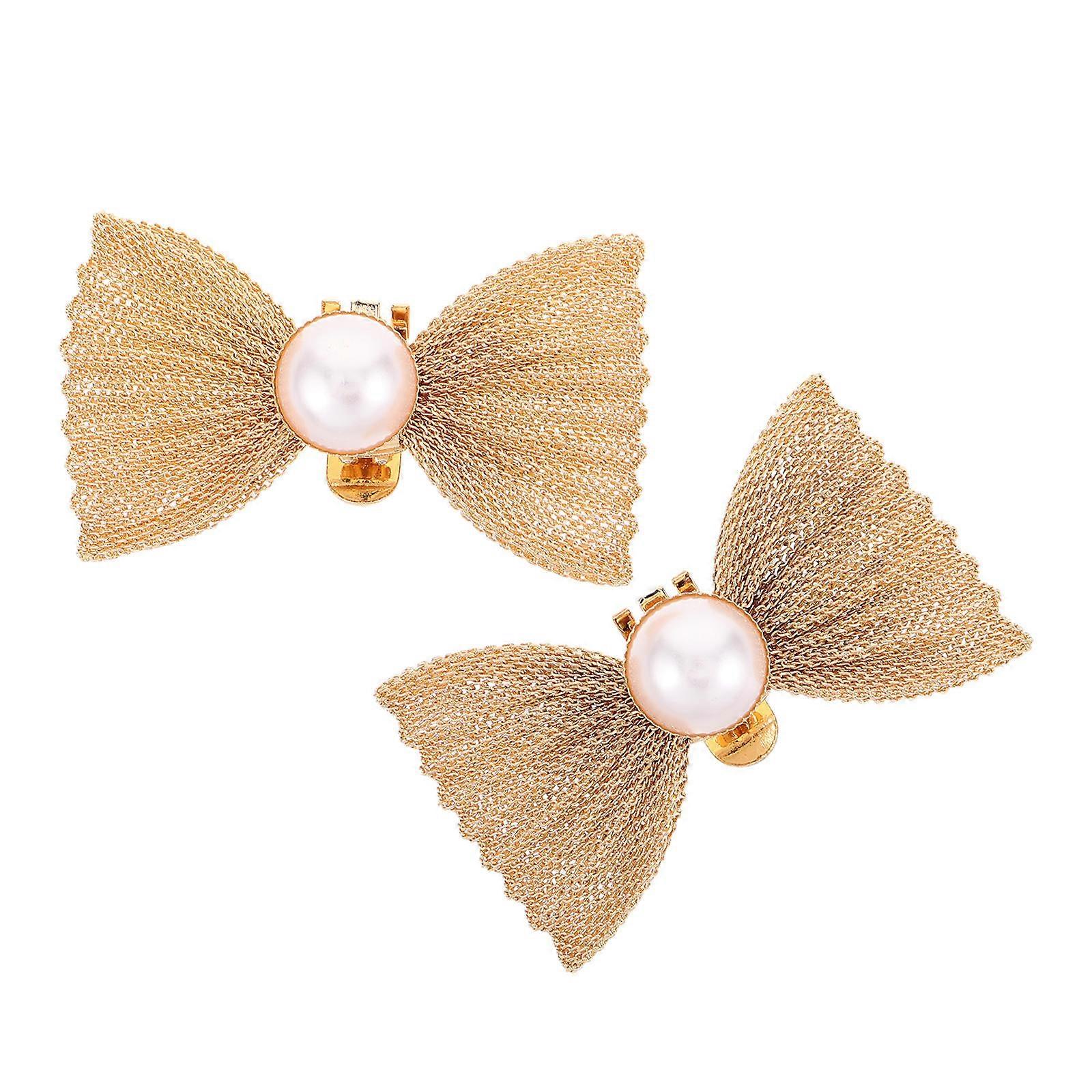 High Heel Shoe Buckle Bowknot Shape Plastic Material For Formal Occasions 2Pcs Reduces Foot Fatigue