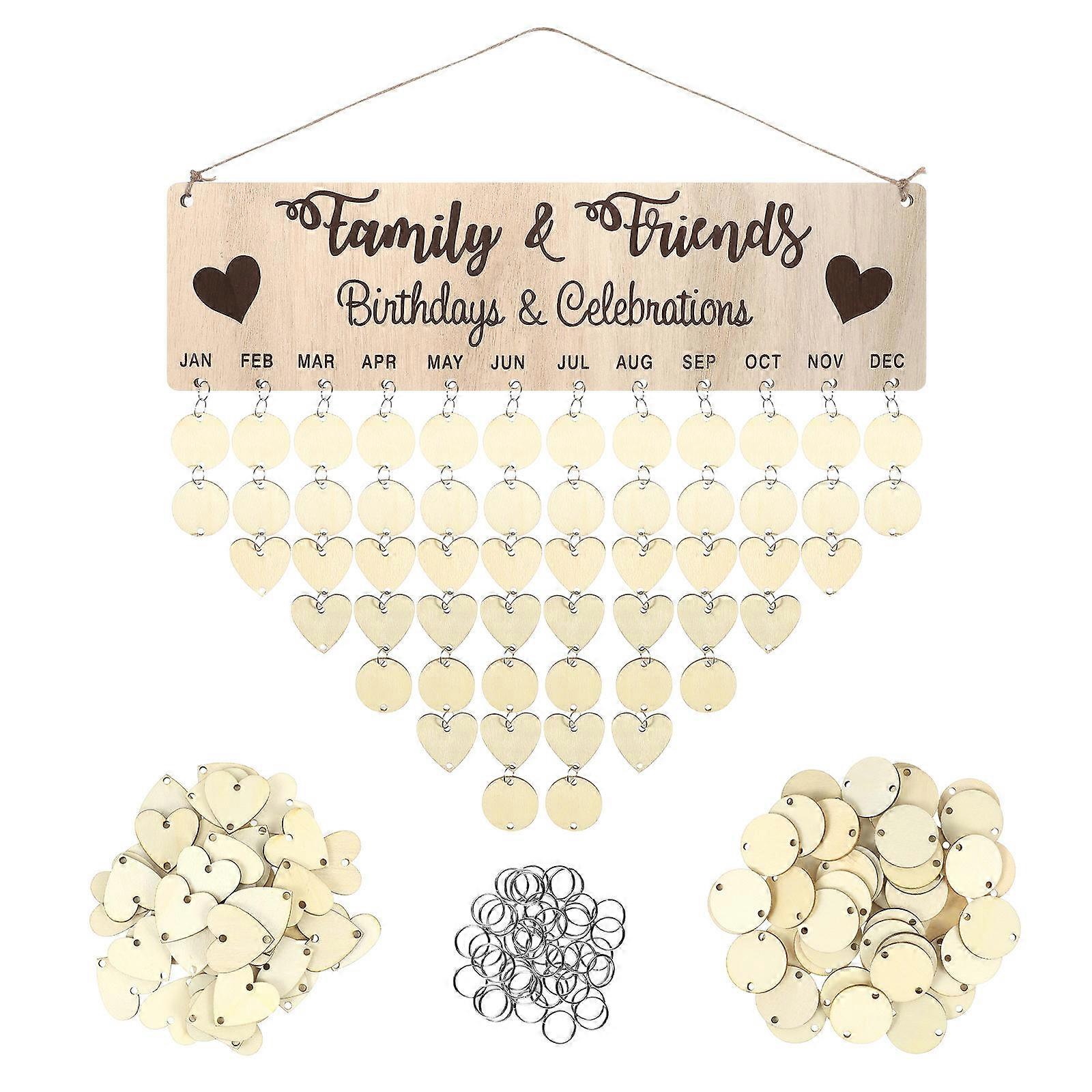 Hanging Date Calendar Anniversary Reminder Calendar Home Decor Square 1Set