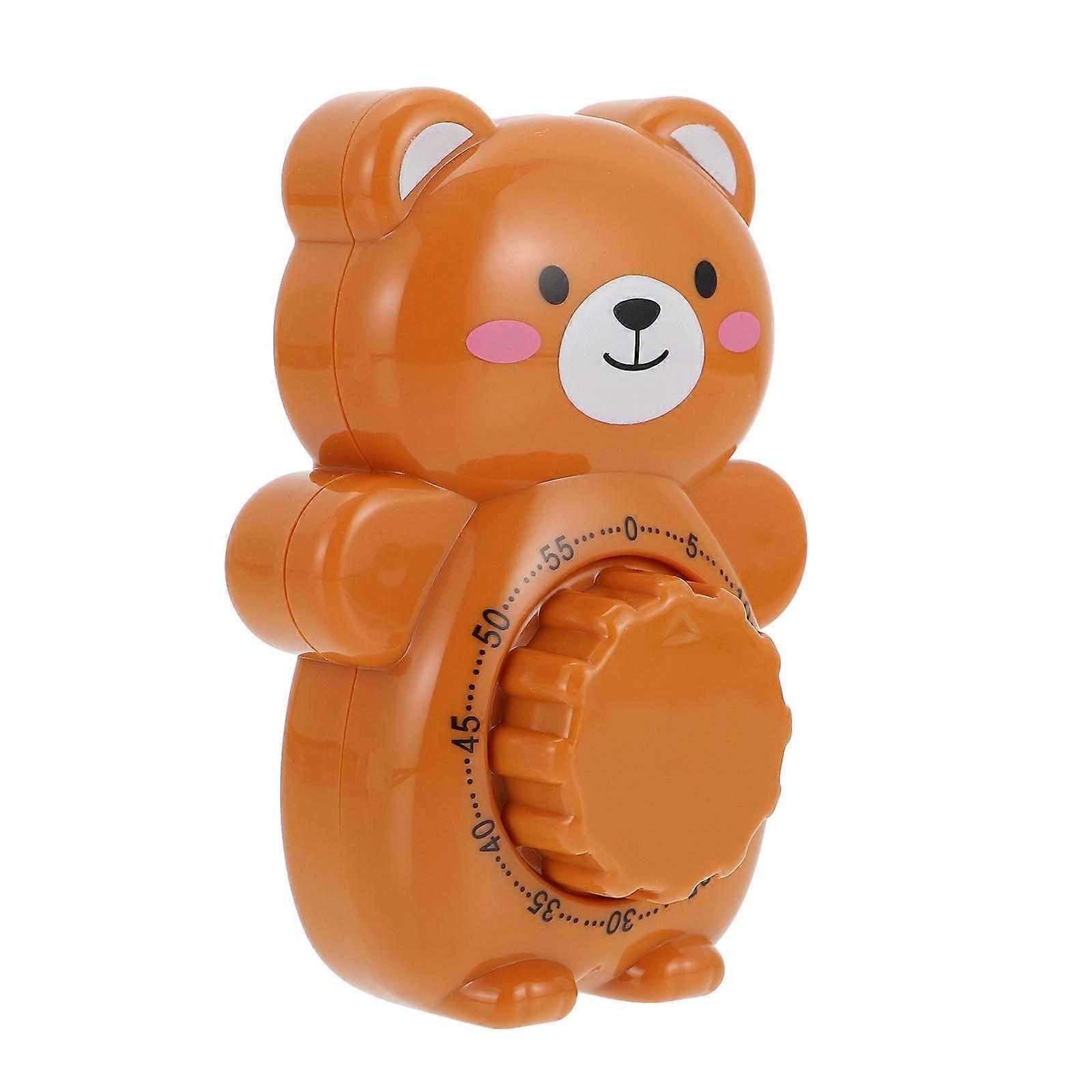 Kitchen Timer Reminder Mechanical Countdown Timer 1Set Brown For Housewives And Students Time Management In Bear Shape