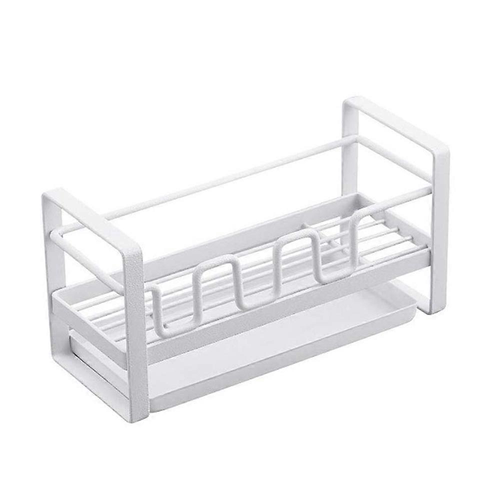 Rotatable Spout Kitchen Sink Caddy, Ergonomic Divider Dish Organizer with Ventilated Structure for Quick Drying, Ideal for Small Spaces, Compact