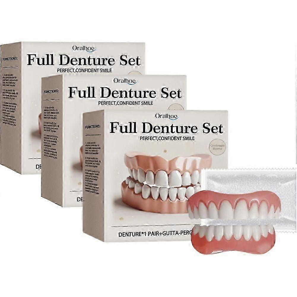 Advanced Customized Full Denture Set, Silicone Reline Denture Set