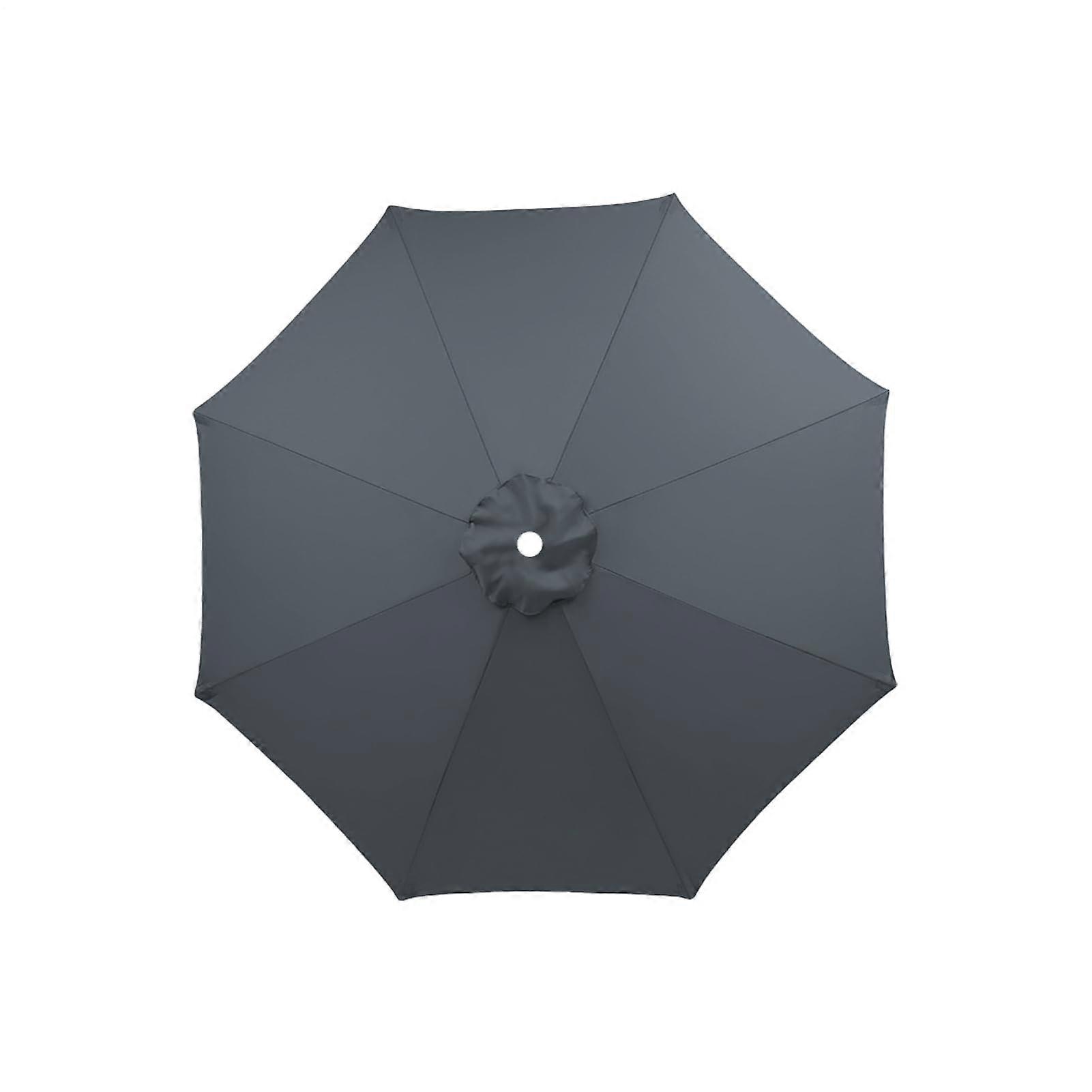 Replacement Canopy for Patio Awning with Ventilation UVResistant Polyester Gray 3m/8 Ribs