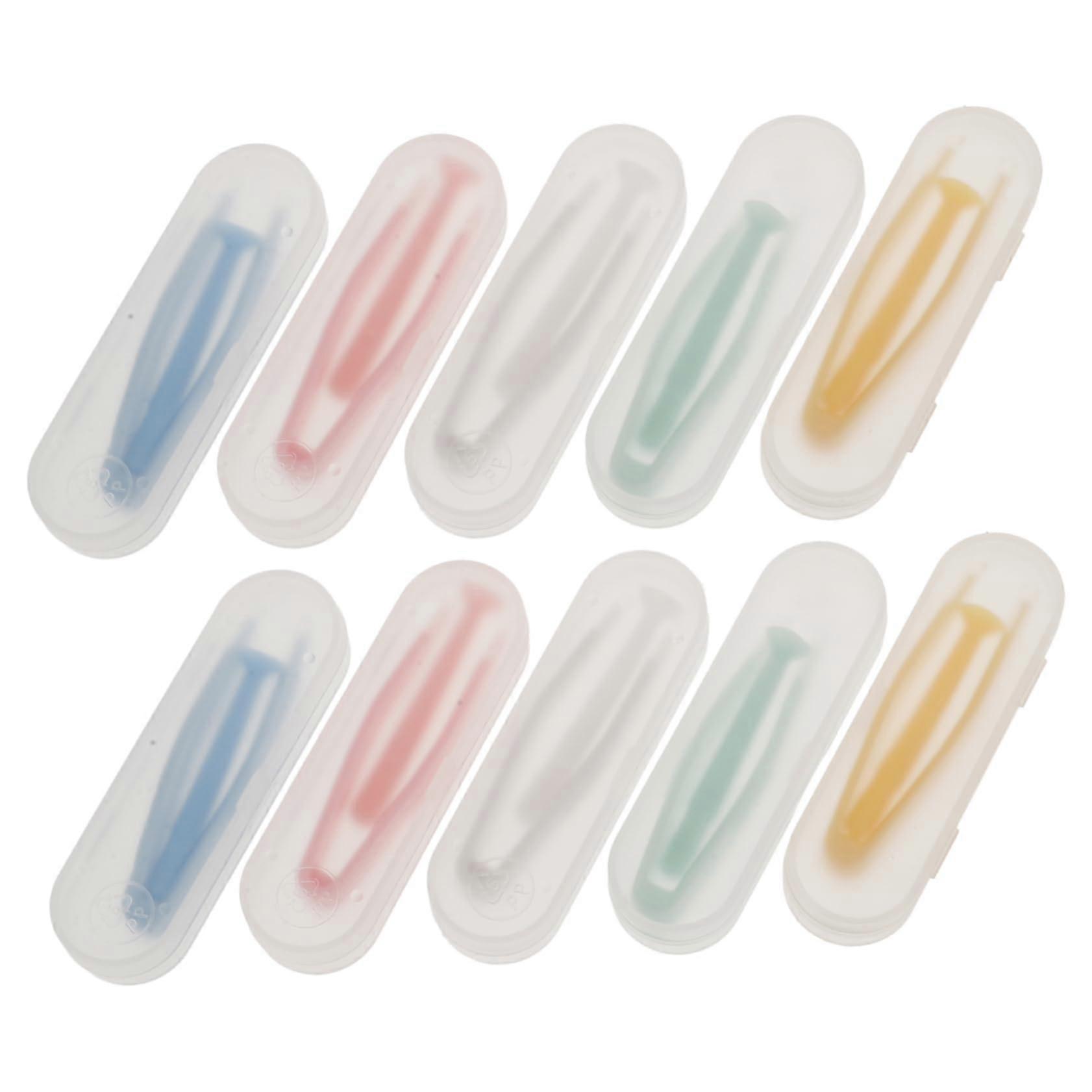 5 Sets Lens Remover Kit Includes Clear Tweezers, Travel Tool, Eye Plunger for Hard Contacts, Contact Lens Tweezers, and Insertion Tool.