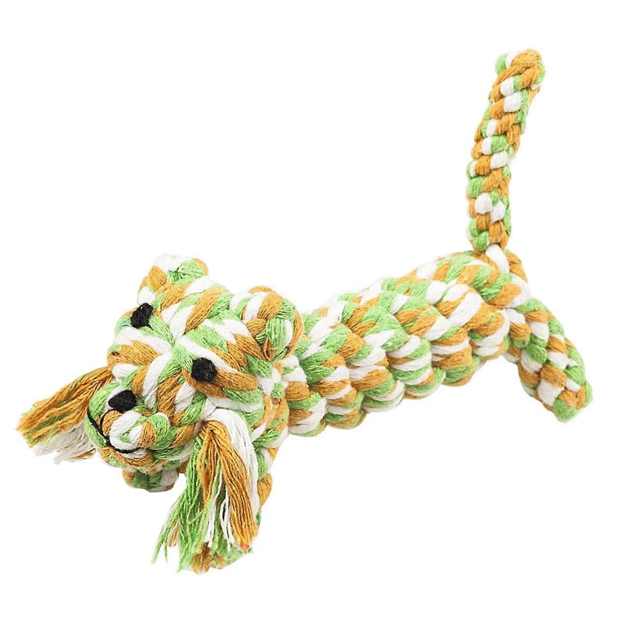 Mini Tiger Cotton Chew Toy Cartoon Pet Dental Cleaning Toy for Small Interactive Chew Rope Toy Random for Puppies and Small Pets