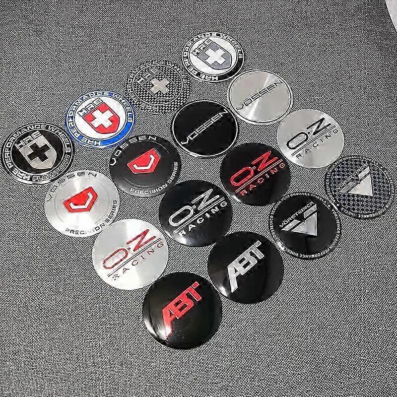 4pcs 56mm Wheels Center Hub Cap Sticker Emblem Car Steering Wheel Decal Badge Accessories 60 Style