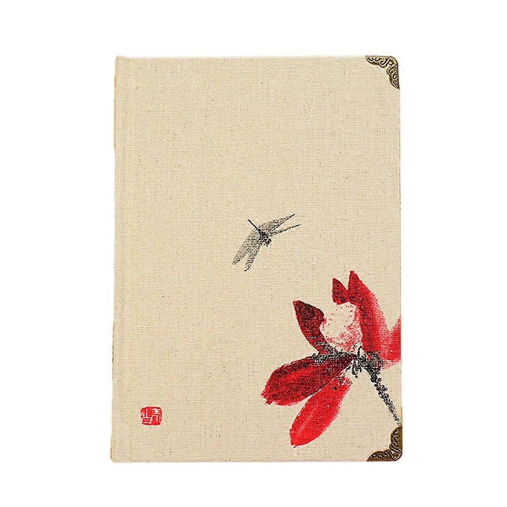 Linen Cloth Notebook, Hardcover Notebook With Blank Ruled Paper, Diary, Composition Notebook-Style 4