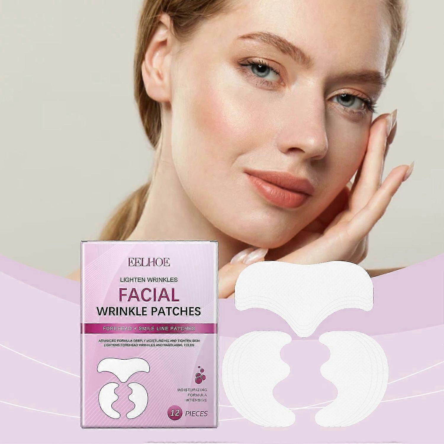 Forehead Wrinkle Patches & Smile Line Wrinkle Patches Set, Facial Wrinkle Patches, Overnight Face Wrinkles Patches to Lift Smile Lines for Women