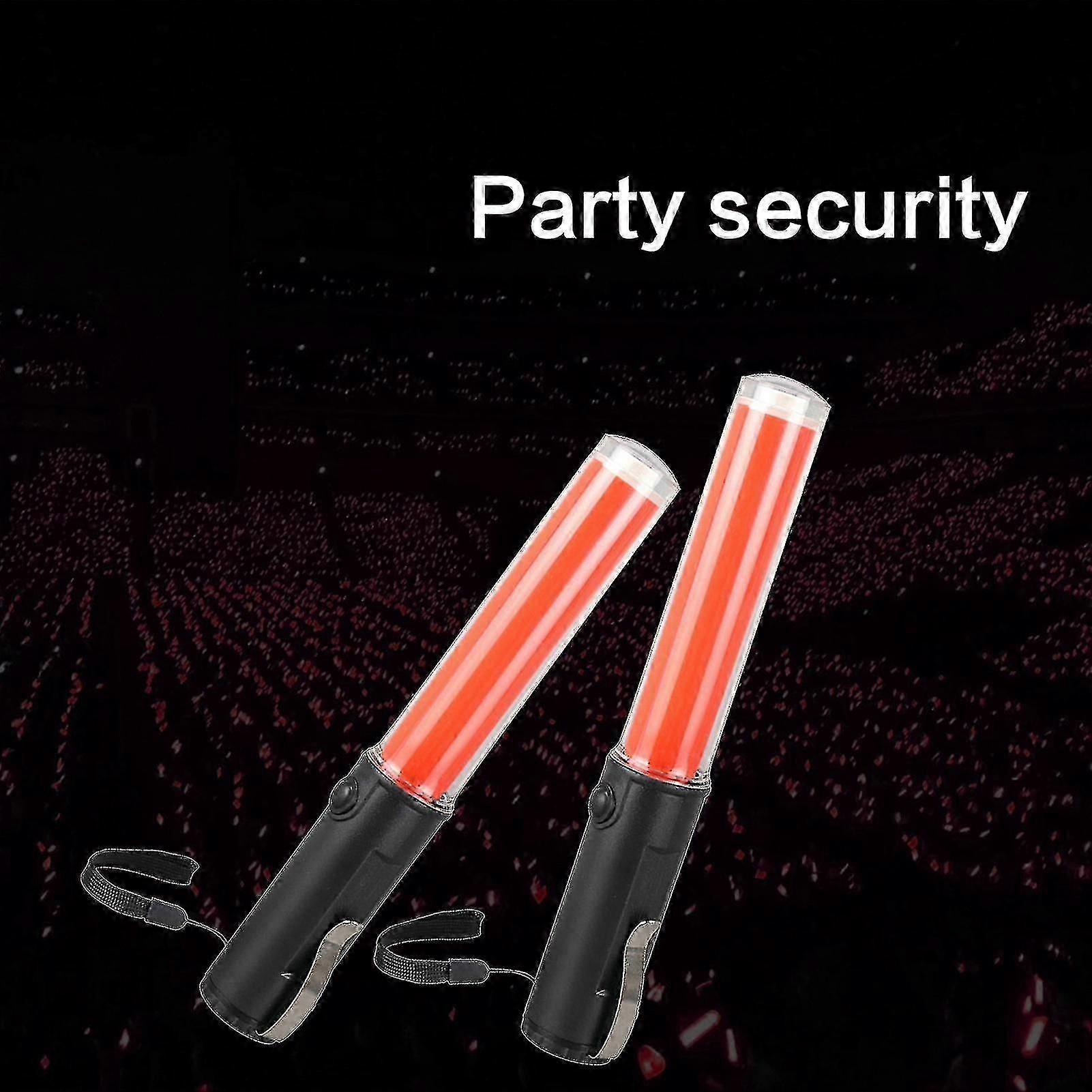26cm Verkehrsstab Led Safety Command Warning Stick Fire Control Notfall Fluoreszierende Stange (rot)