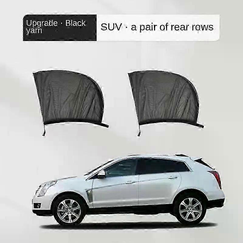 2pcs Car Rear Side Window Sunshade UV Protection Mesh to Prevent Mosquitoes and Provide Privacy, Foldable Curtain