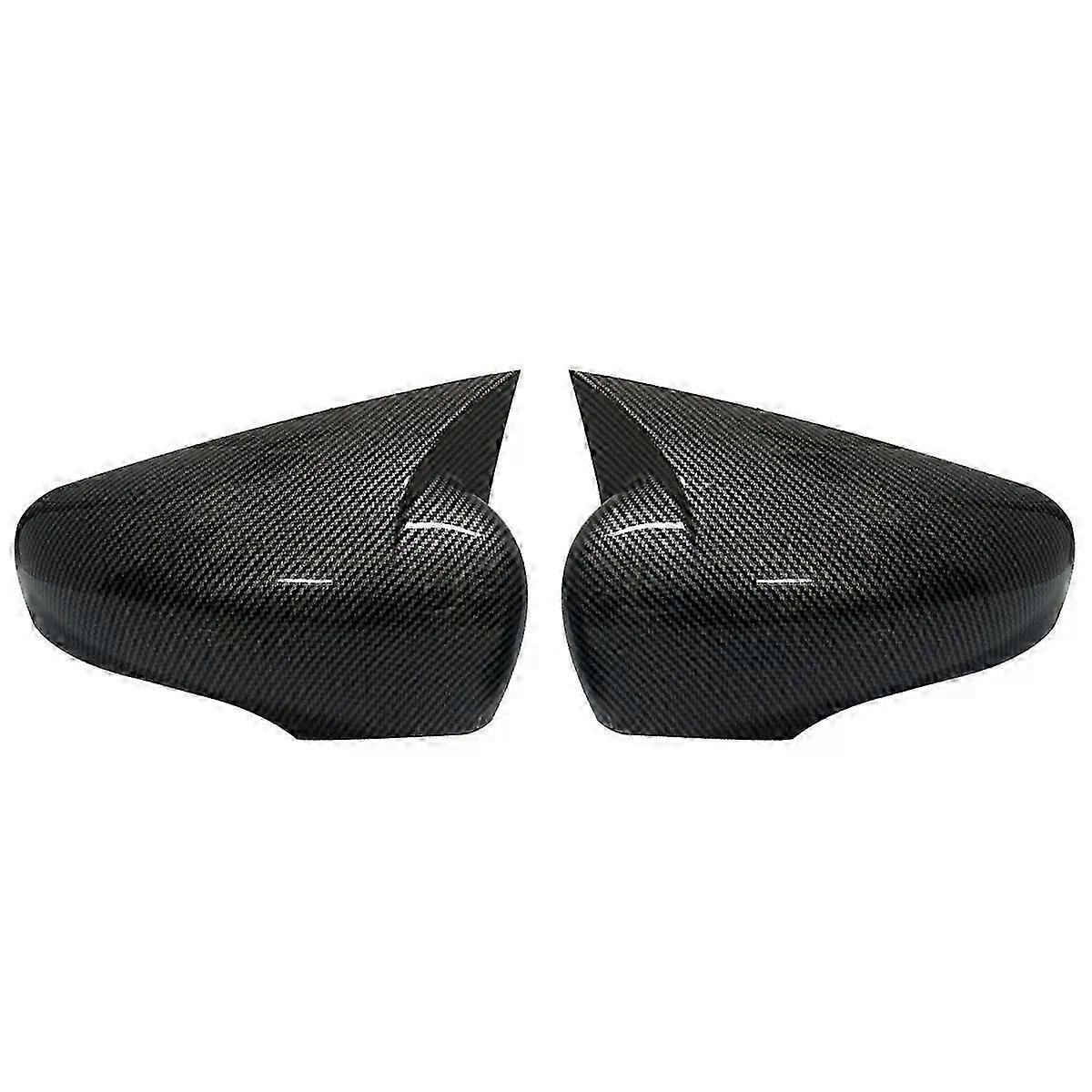 Glossy Black/Carbon Look Side Door Rearview Mirror Cover Cap Suitable for Certain Brands 2012-2019
