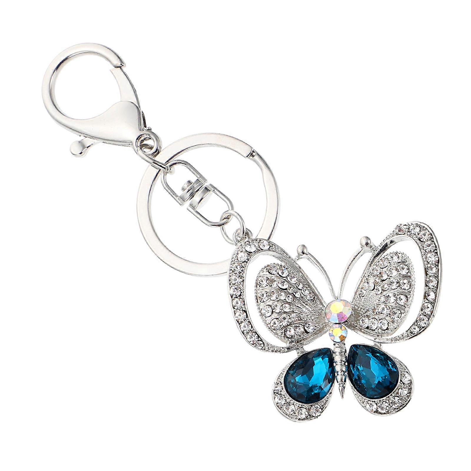 Charm Keychain Zinc Alloy Butterflies Shape For Car Key present Giving 1Set