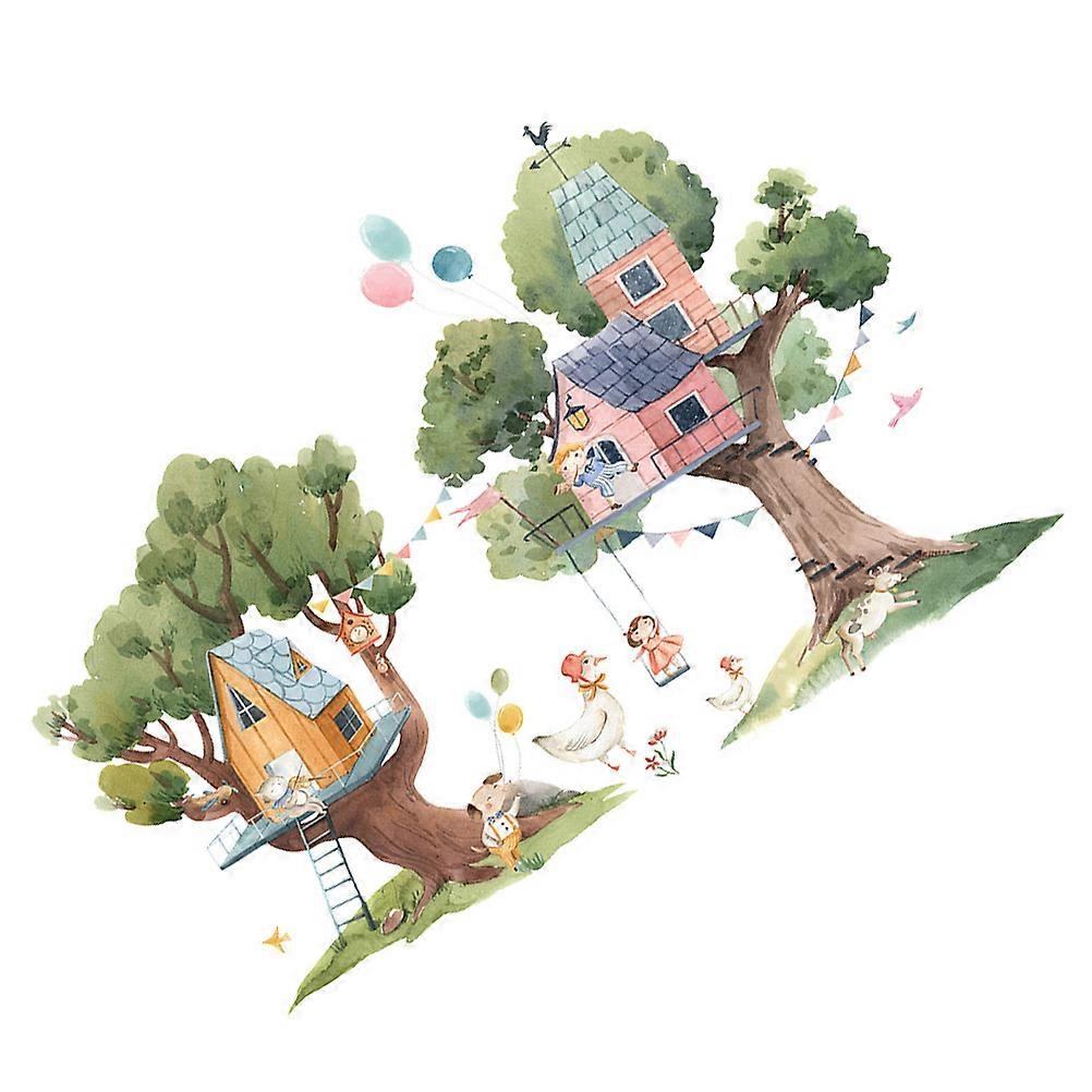 Animal Wall Decorations Self-Adhesive Multi-Colored 90x30cm Rectangular For Office 2Pcs