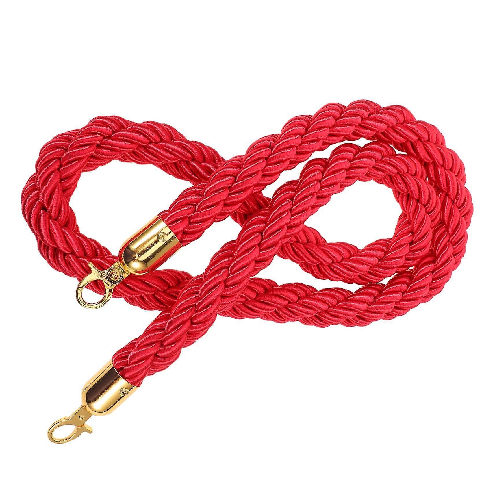 Queue Rope Jute with Metal Hook Support Rope for Barriers Crowd Control Rope for Hotels Airports Long and